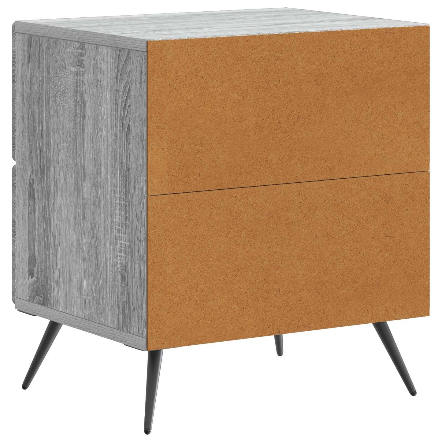 Nattbordskap med skuff 2 pcs Grå sonoma 43 x 34,5 x 47,5 cm