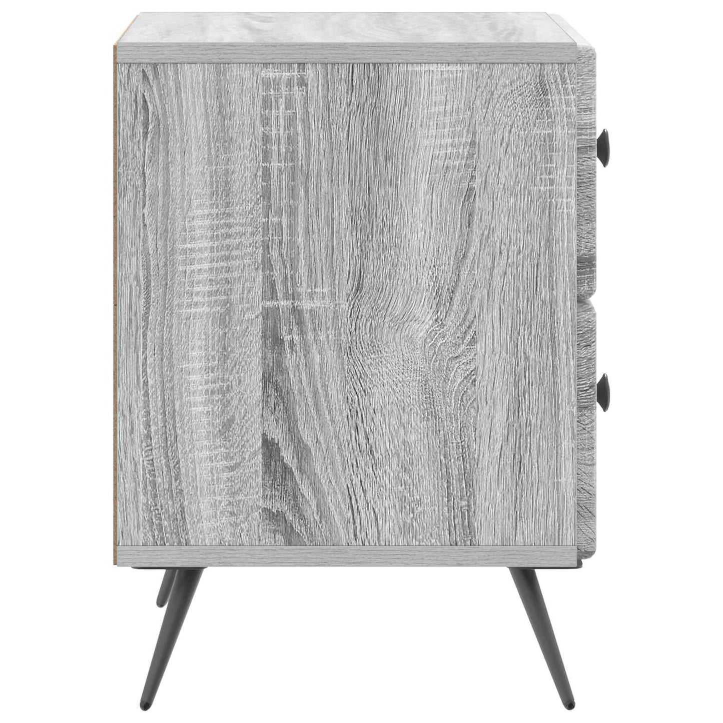 Nattbordskap med skuff 2 pcs Grå sonoma 43 x 34,5 x 47,5 cm