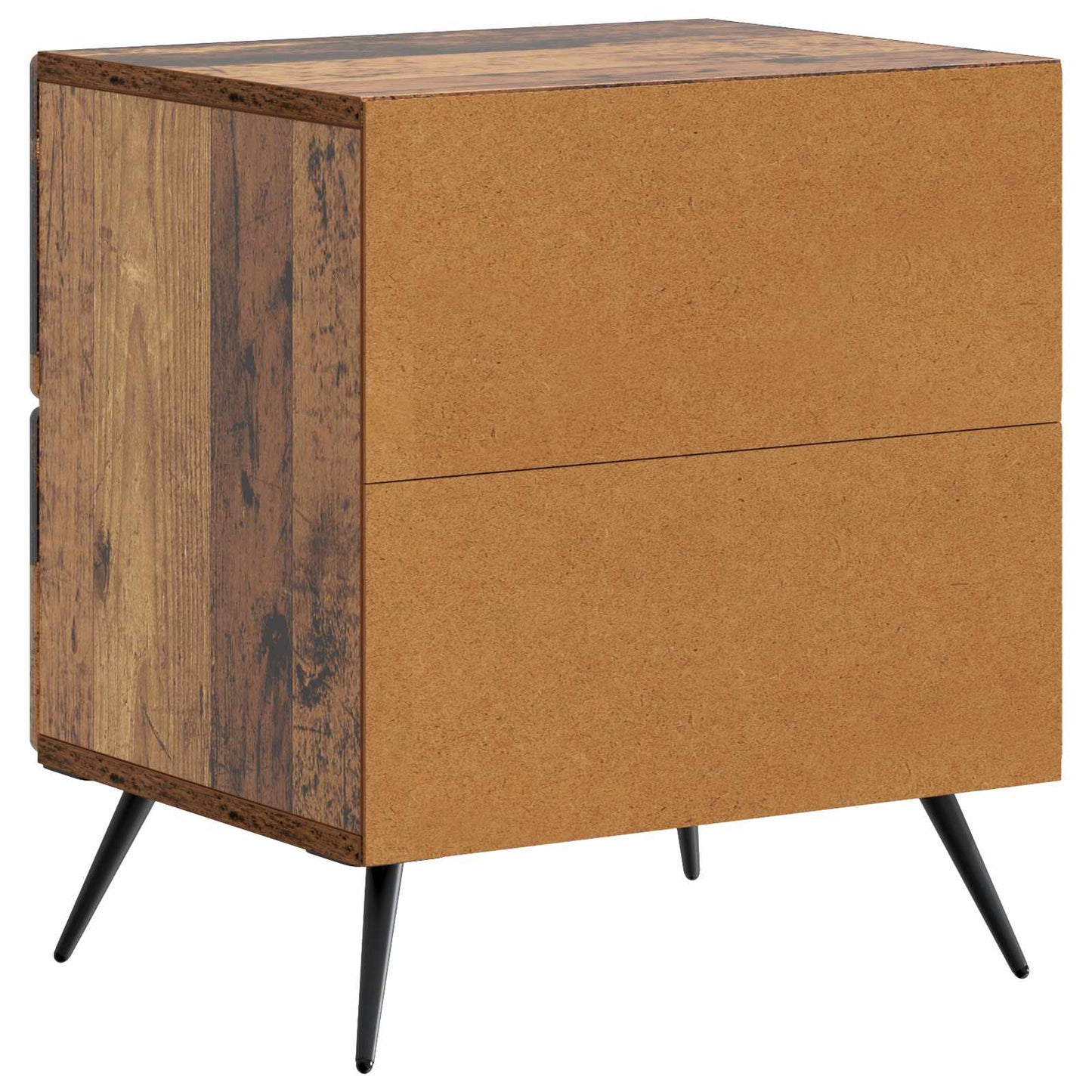 Nattbordskap med skuff 2 pcs Gammelt tre 43 x 34,5 x 47,5 cm