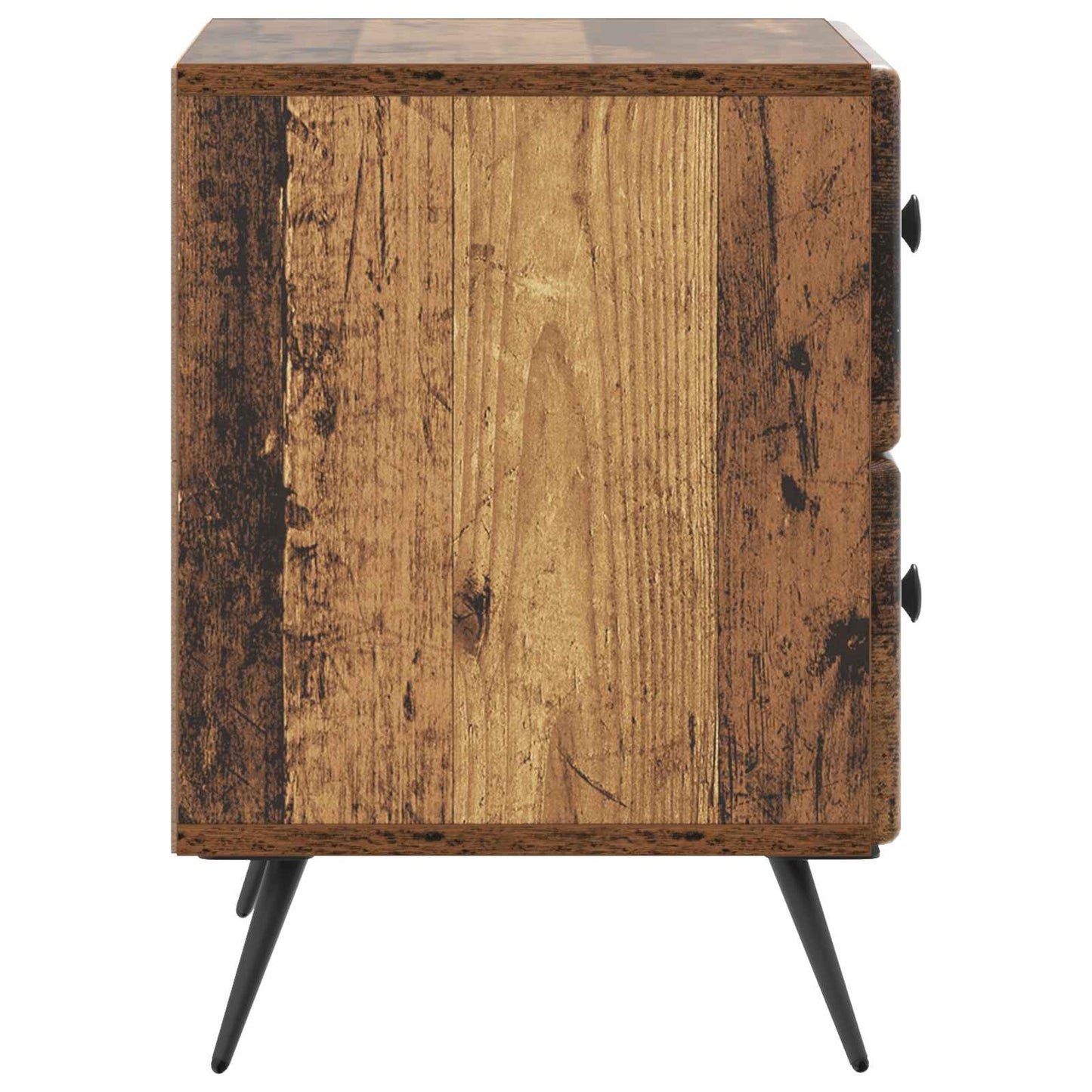 Nattbordskap med skuff 2 pcs Gammelt tre 43 x 34,5 x 47,5 cm