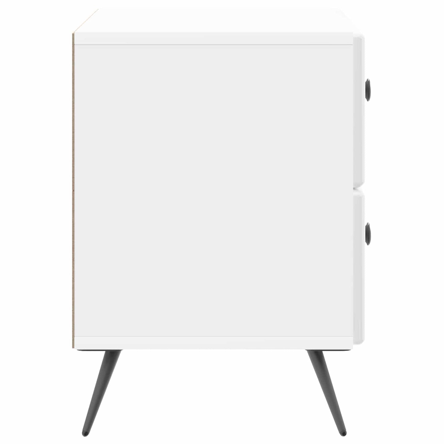 Nattbordskap Høgglans hvit 62 x 34,5 x 47,5 cm Konstruert tre
