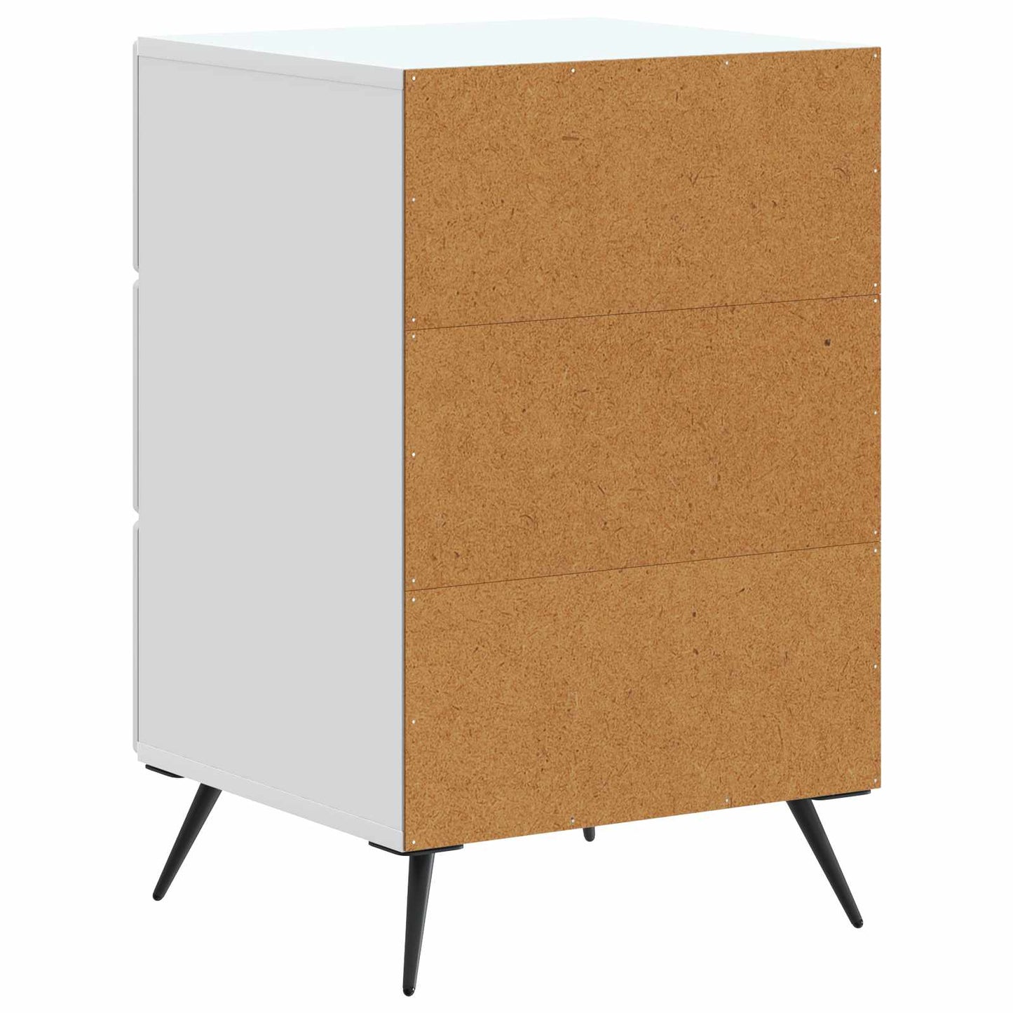 Nattbordskap med skuff Hvit 43 x 41 x 66,5 cm Konstruert tre