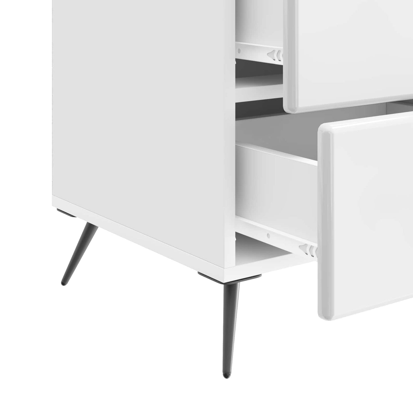 Nattbordskap Høgglans hvit 43 x 41 x 66,5 cm Konstruert tre
