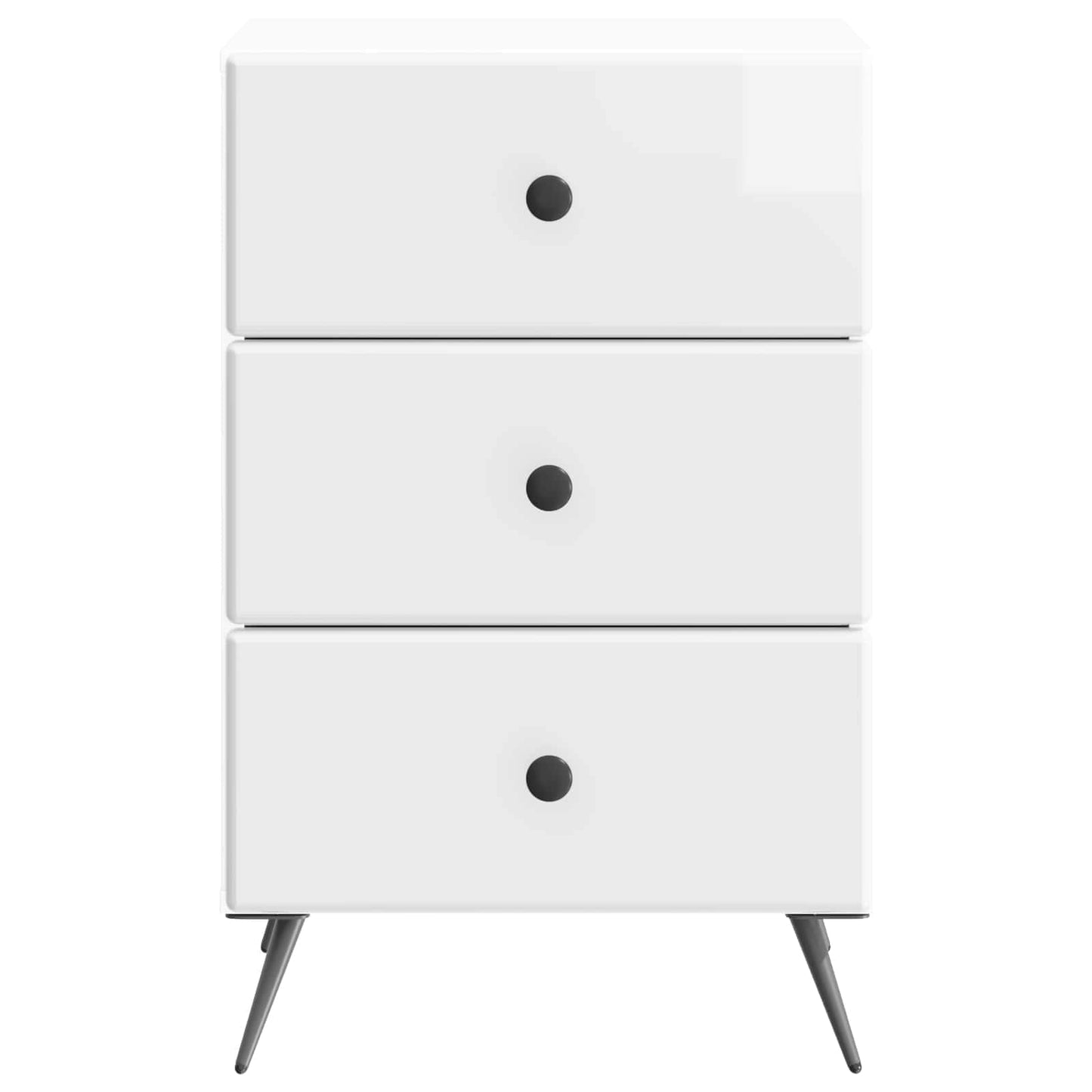 Nattbordskap Høgglans hvit 43 x 41 x 66,5 cm Konstruert tre