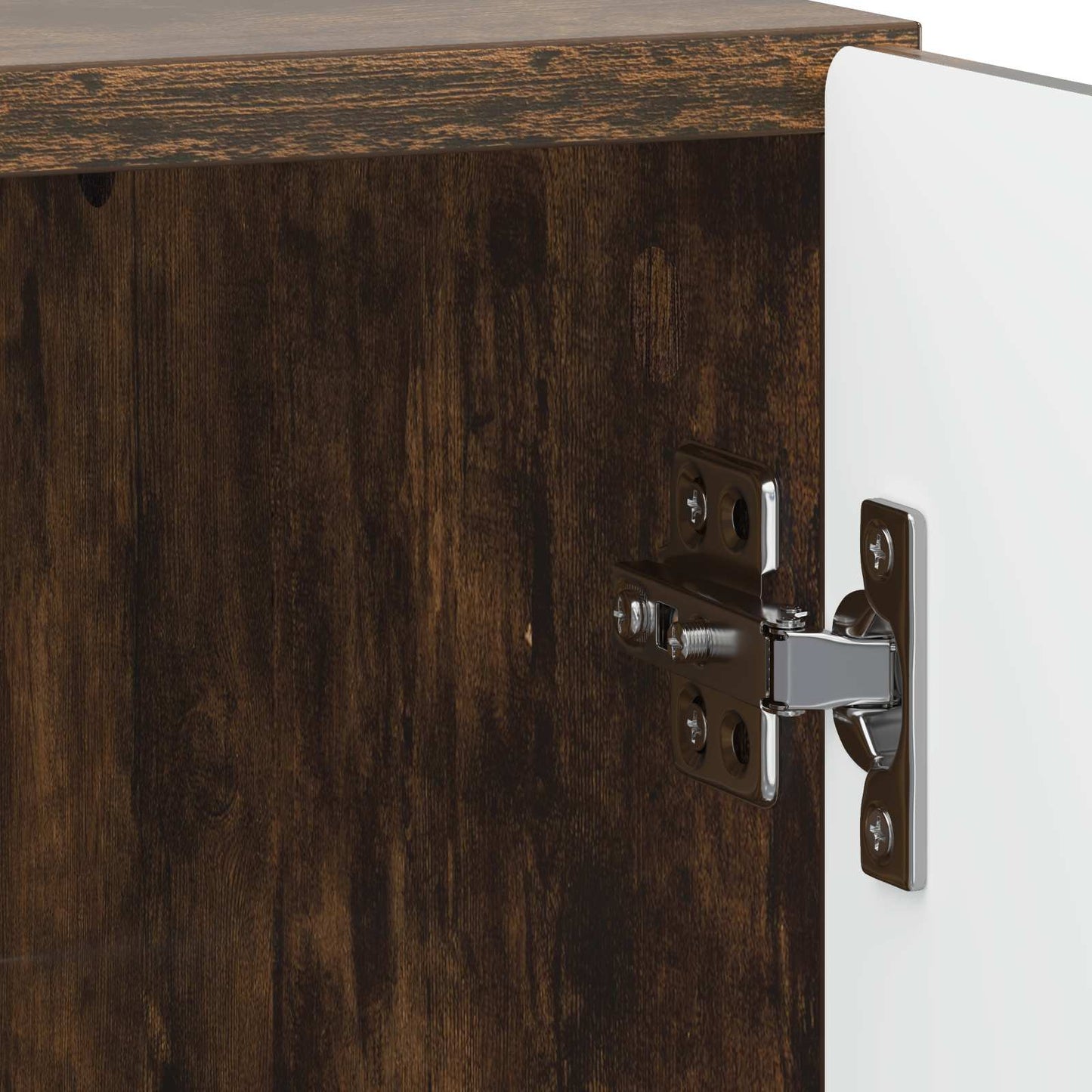 Nattbordskap 2 pcs Røkt Eik 43 x 34,5 x 50 cm Konstruert tre