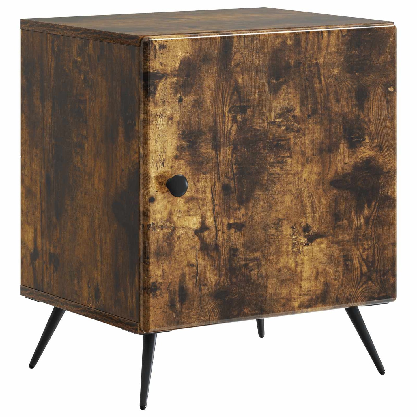 Nattbordskap 2 pcs Røkt Eik 43 x 34,5 x 50 cm Konstruert tre