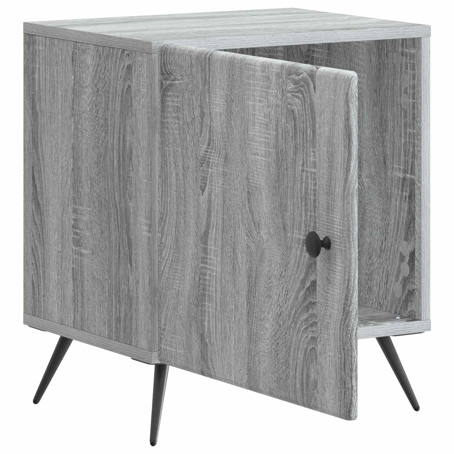 Nattbordskap 2 pcs Grå sonoma 43 x 34,5 x 50 cm Konstruert tre