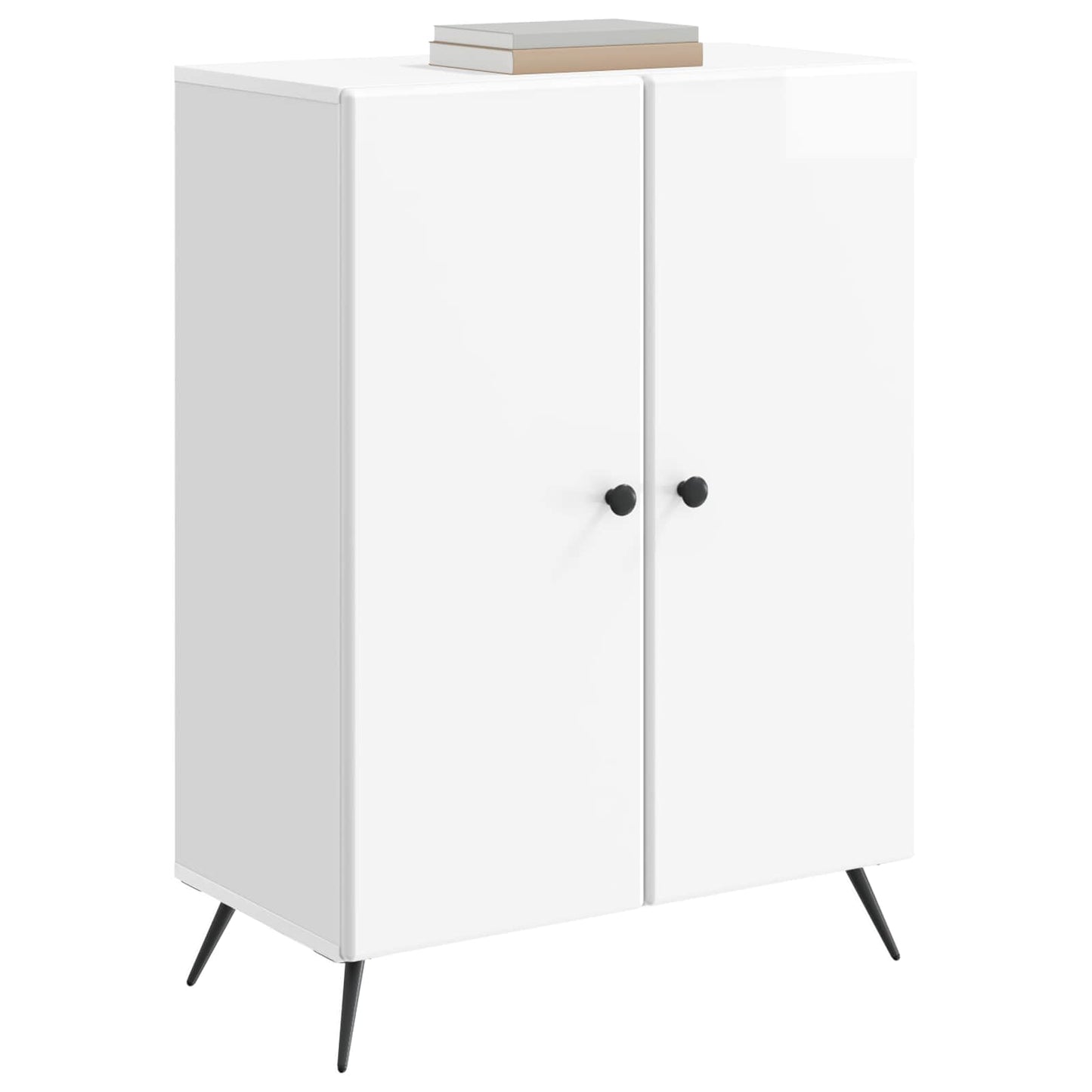 Serviesskap Høgglans hvit 66 x 34,5 x 90 cm Konstruert tre