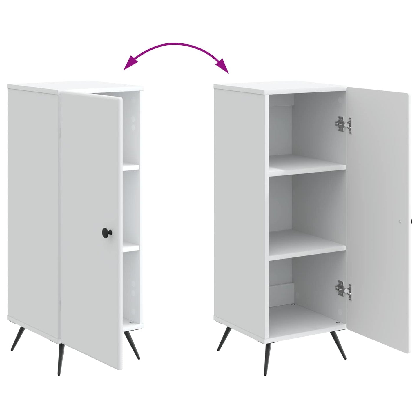 Serviesskap Hvit 33 x 34,5 x 90 cm Konstruert tre