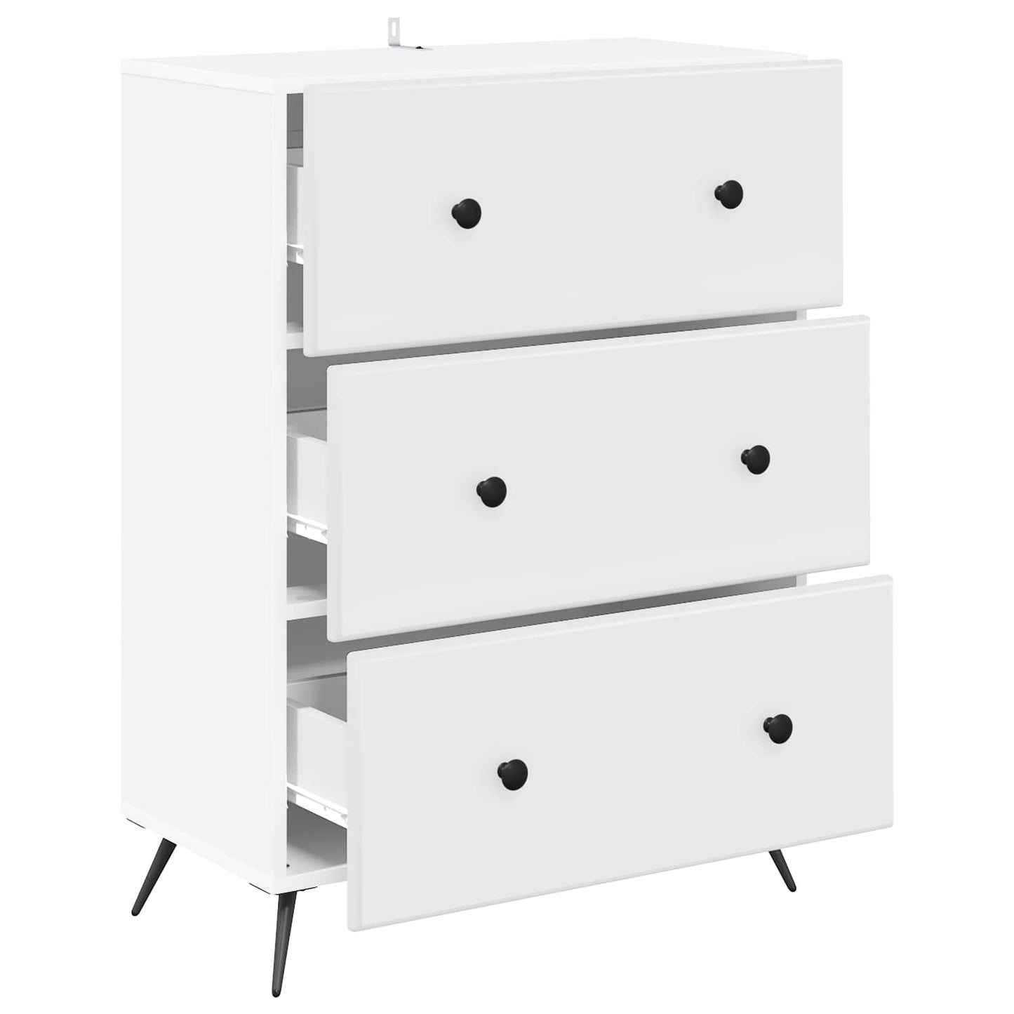 Skuffeskap Hvit 66 x 34,5 x 90 cm Konstruert tre