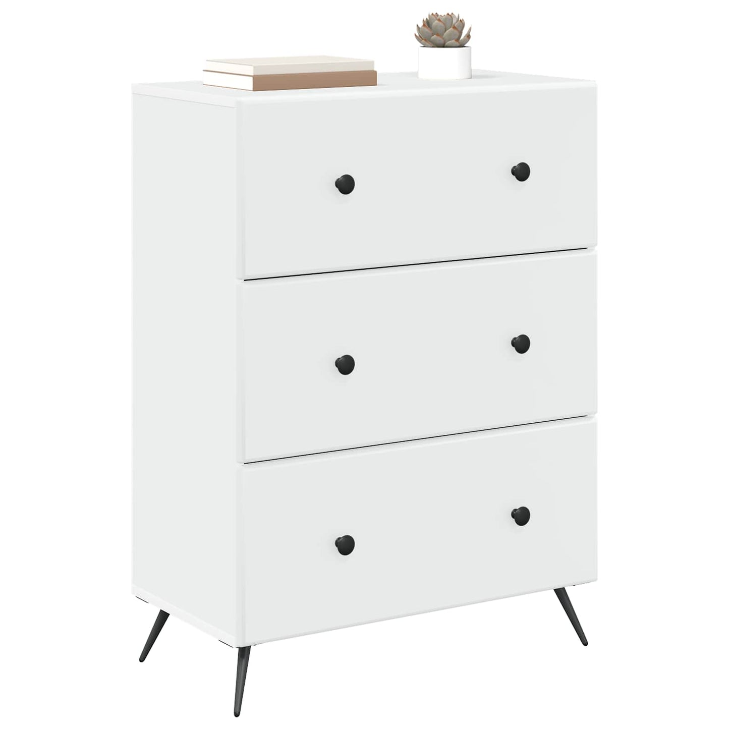 Skuffeskap Hvit 66 x 34,5 x 90 cm Konstruert tre