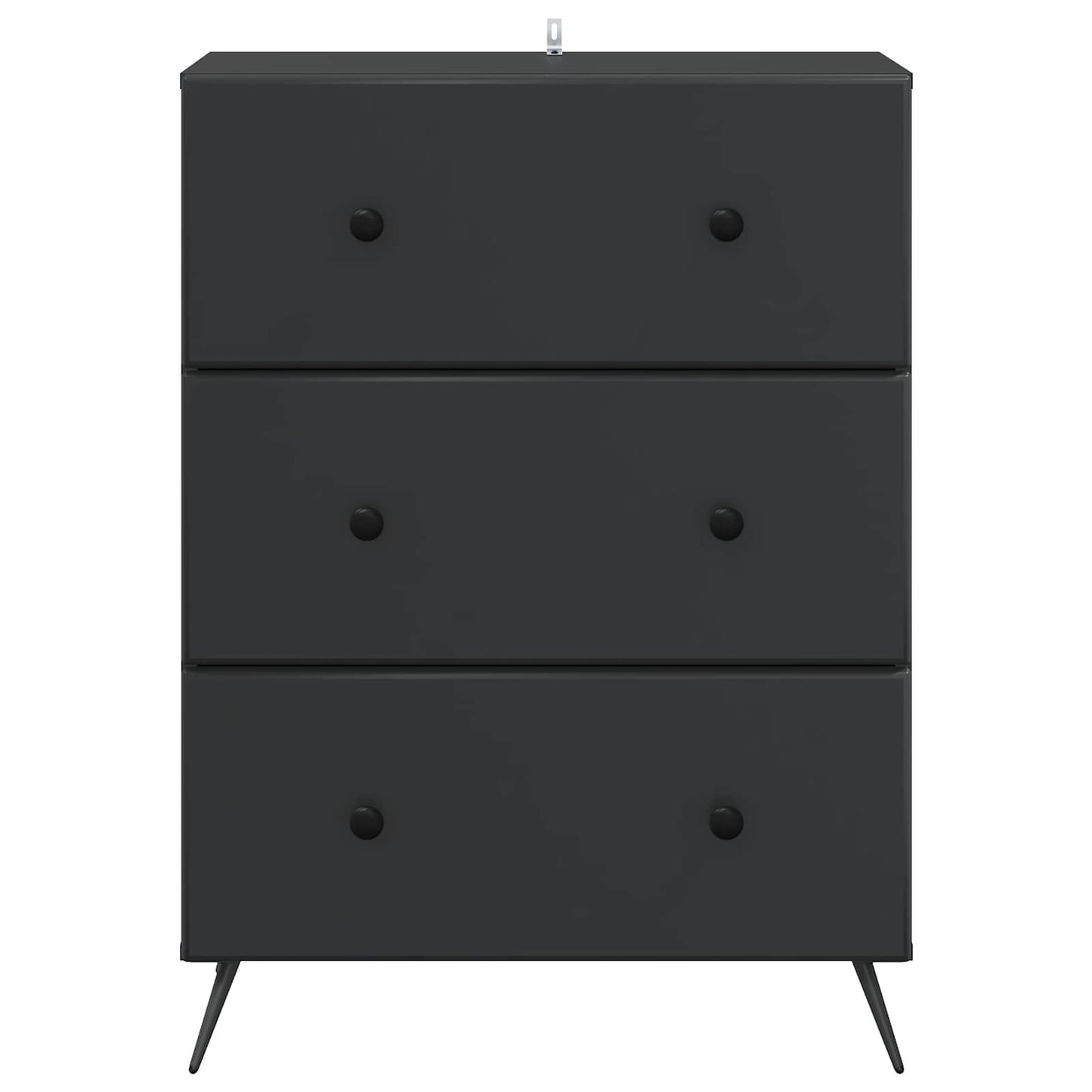 Skuffeskap Svart 66 x 34,5 x 90 cm Konstruert tre