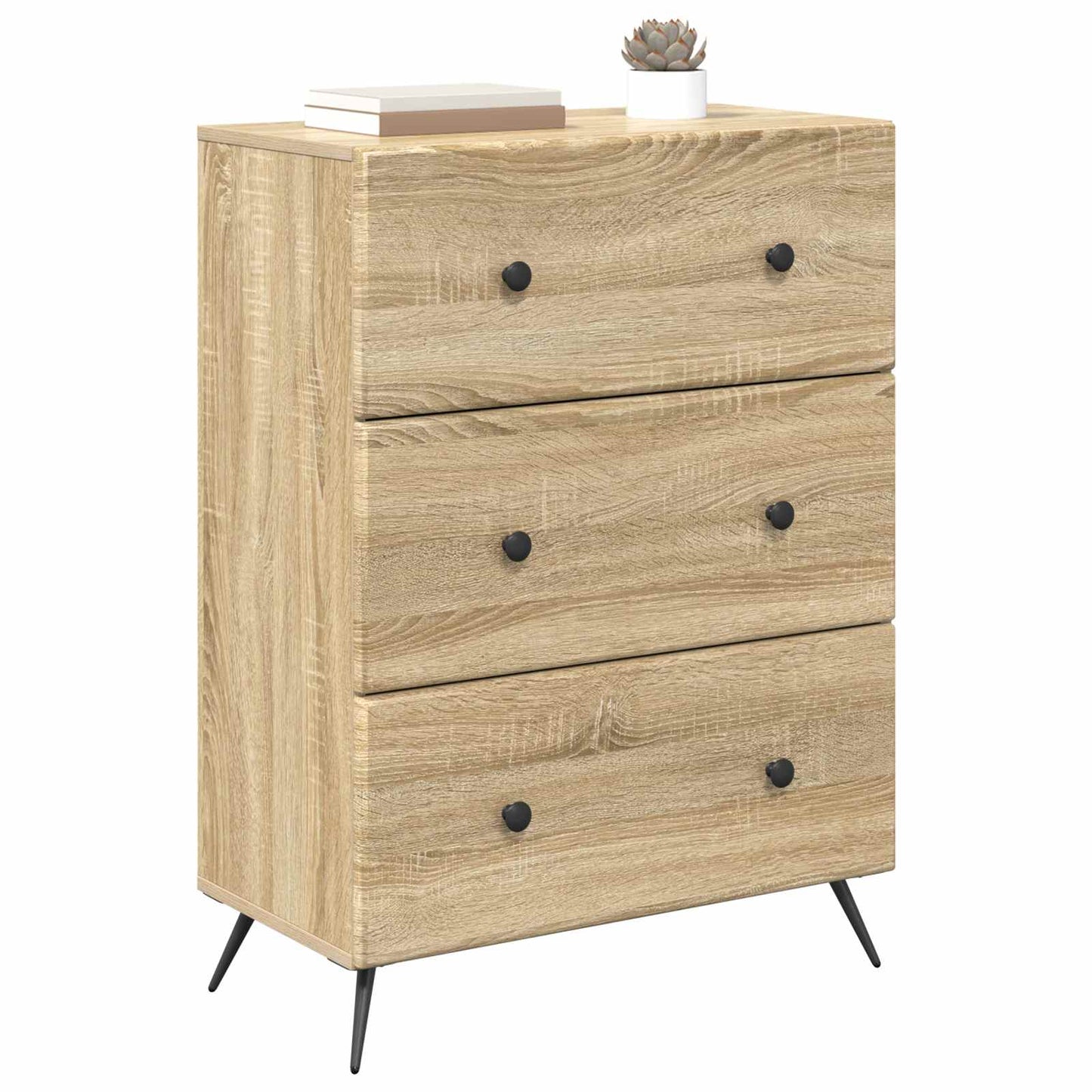 Skuffeskap Sonoma eik 66 x 34,5 x 90 cm Konstruert tre