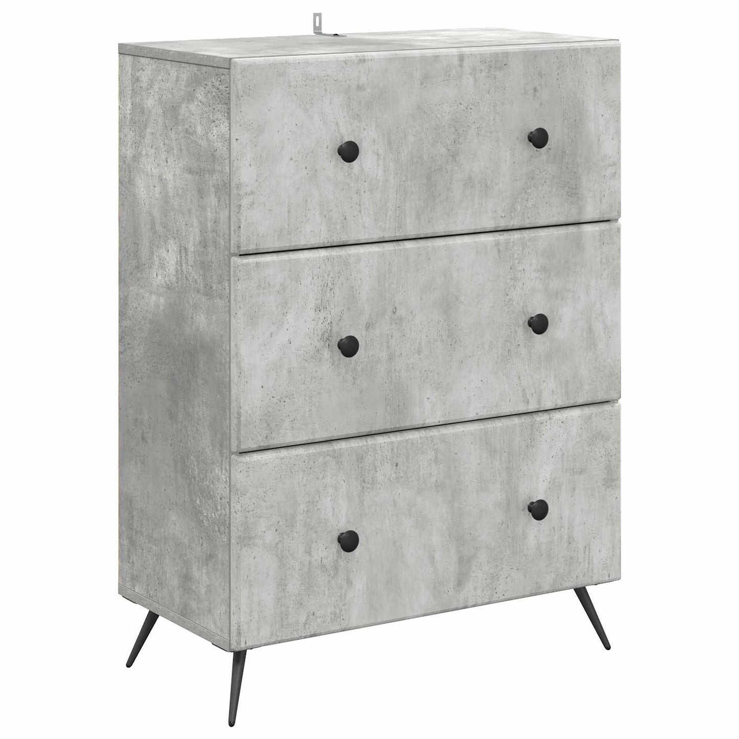 Skuffeskap Betonggrå 66 x 34,5 x 90 cm Konstruert tre