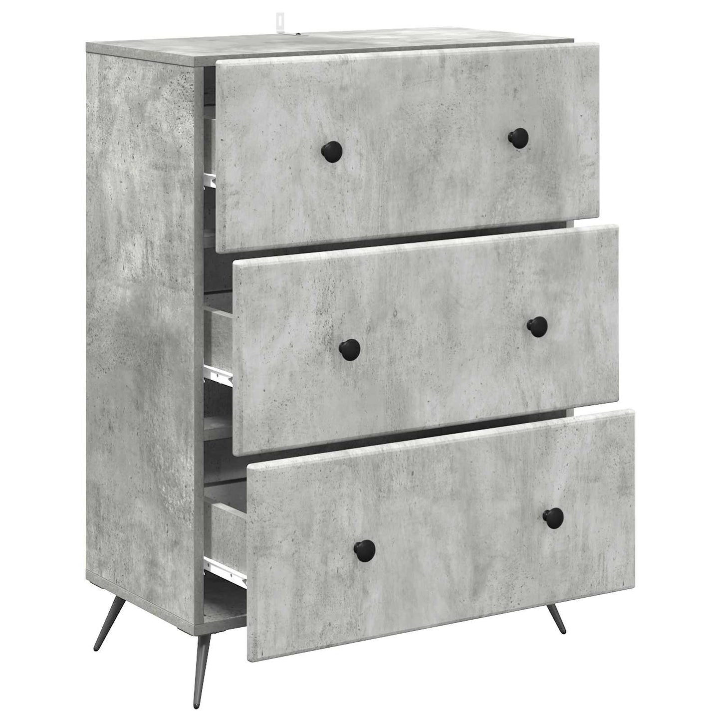 Skuffeskap Betonggrå 66 x 34,5 x 90 cm Konstruert tre