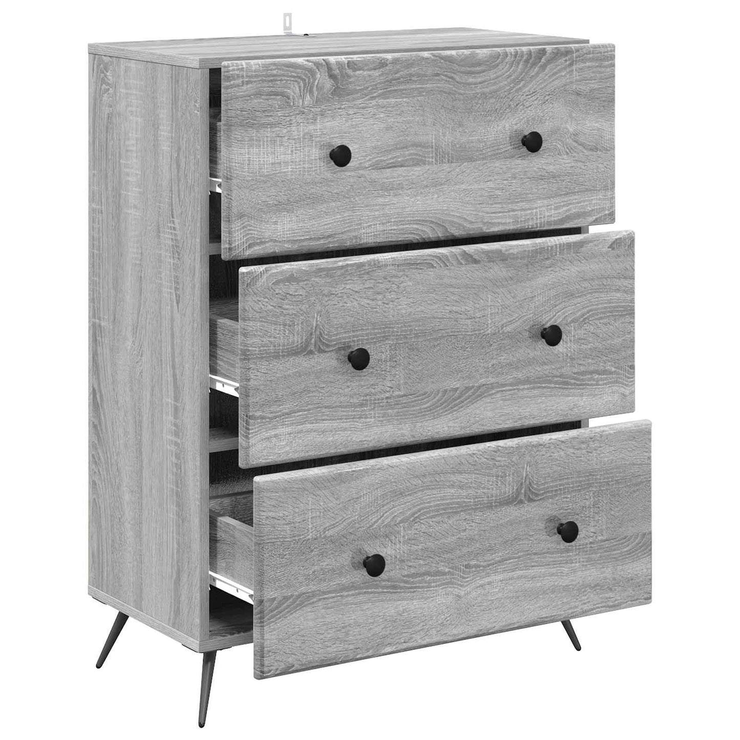 Skuffeskap Grå sonoma 66 x 34,5 x 90 cm Konstruert tre