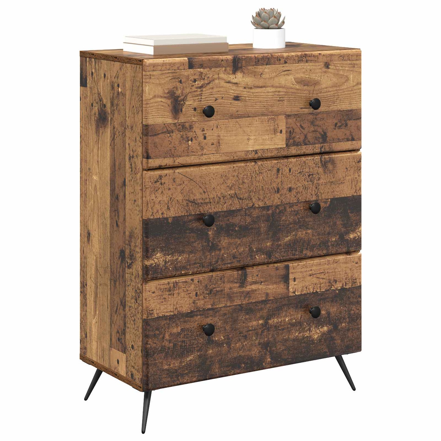 Skuffeskap Gammelt tre 66 x 34,5 x 90 cm Konstruert tre