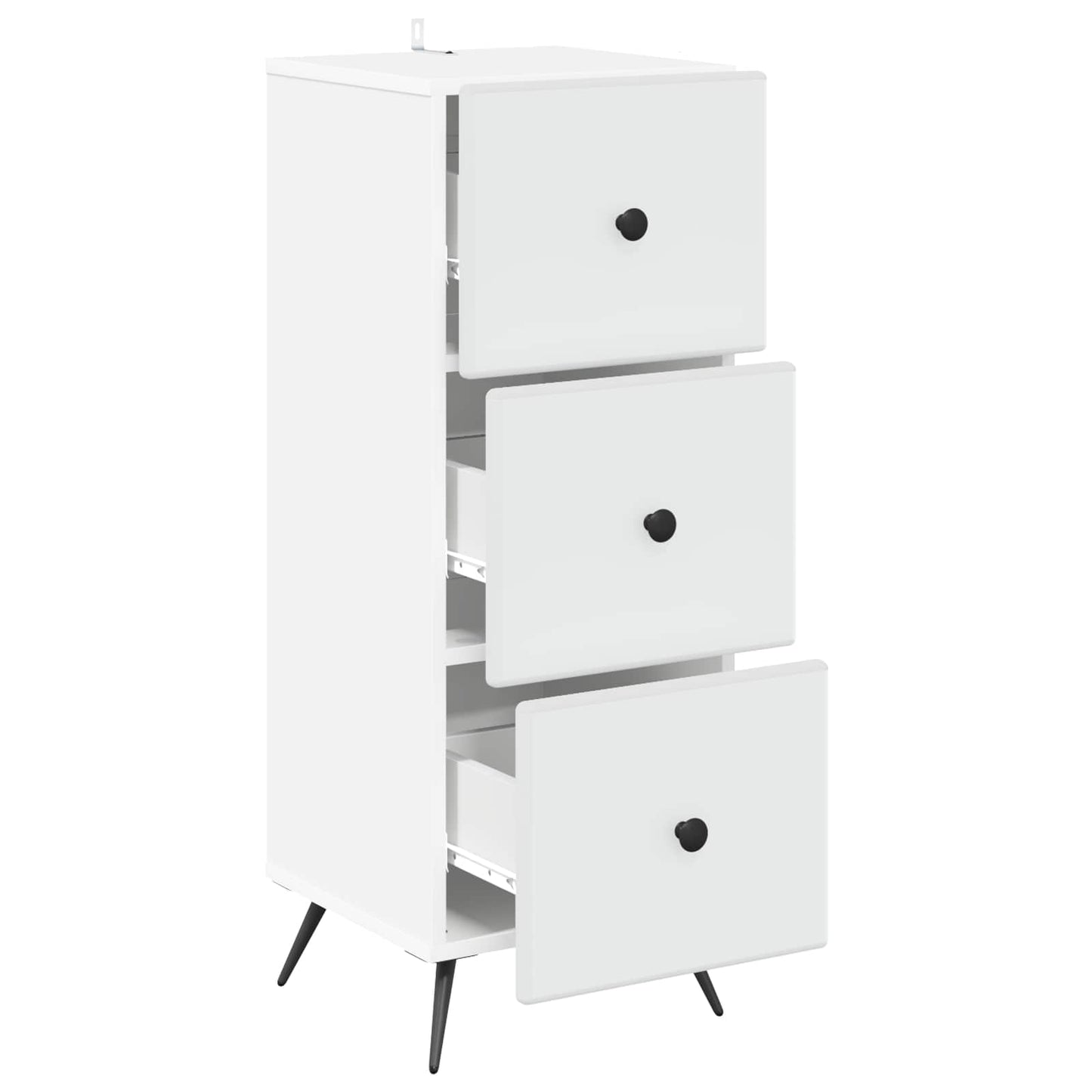 Skuffeskap Hvit 33 x 34,5 x 90 cm Konstruert tre