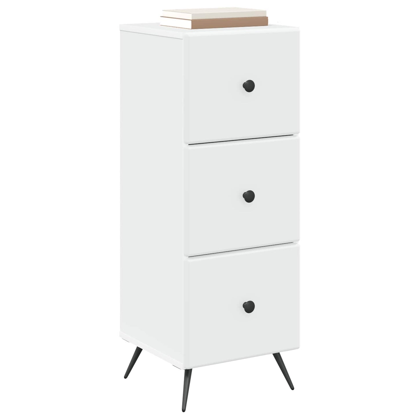 Skuffeskap Hvit 33 x 34,5 x 90 cm Konstruert tre