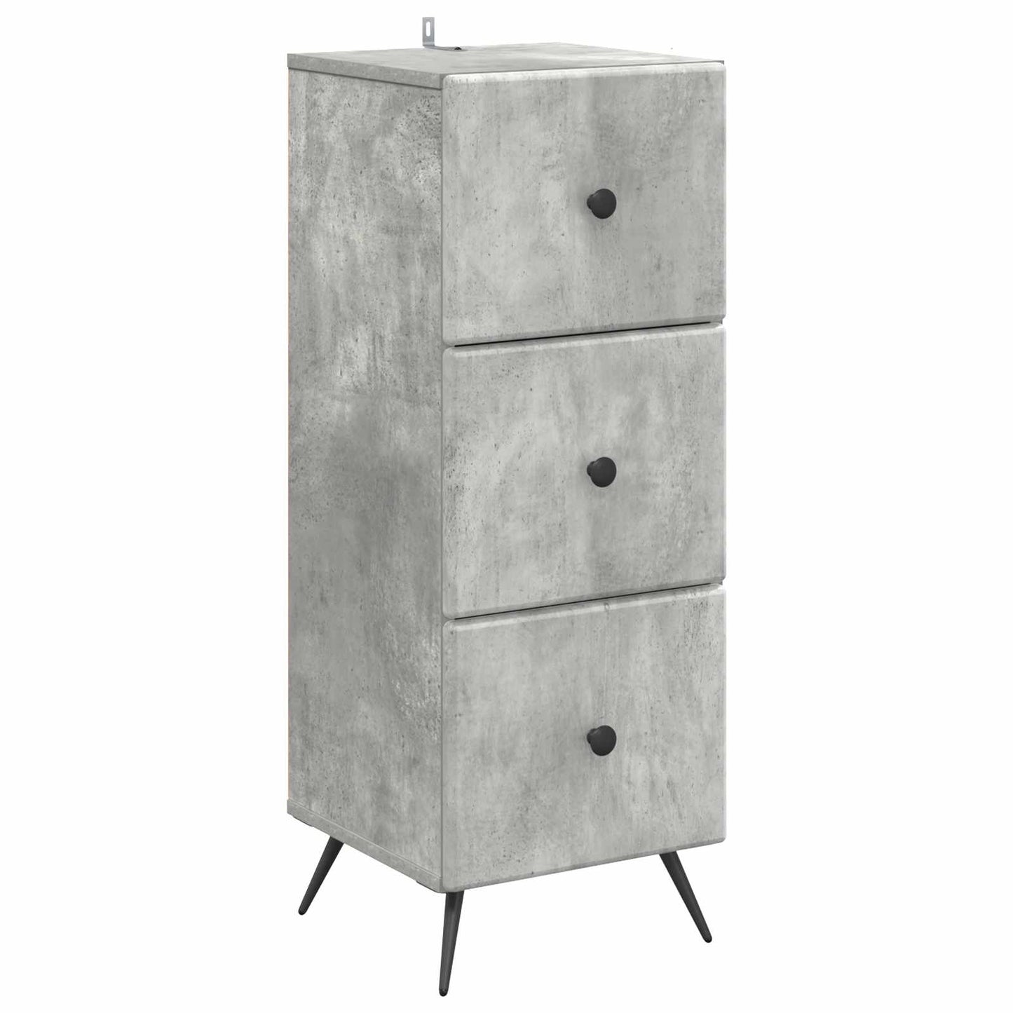 Skuffeskap Betonggrå 33 x 34,5 x 90 cm Konstruert tre