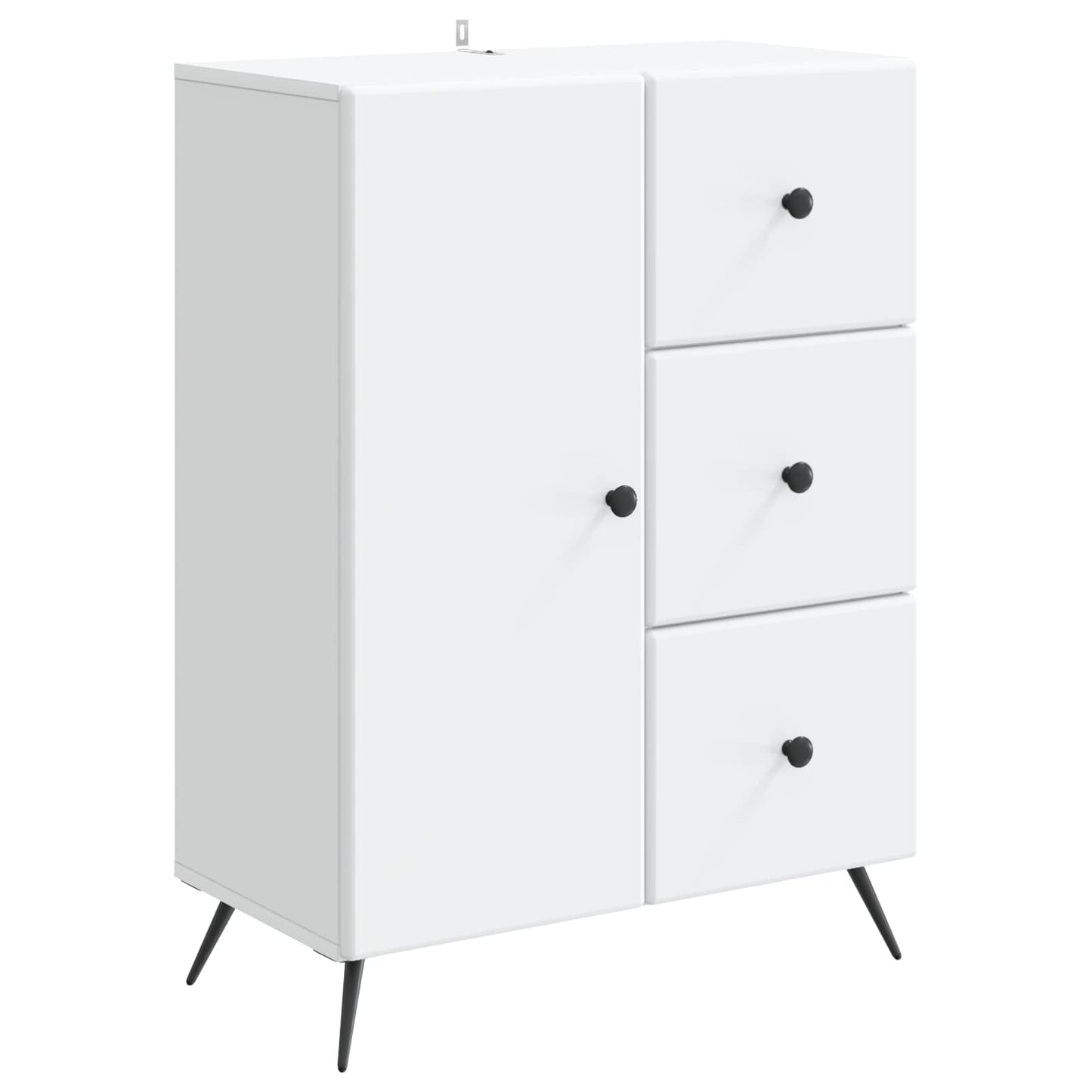 Serviesskap med skuff Hvit 66 x 34,5 x 90 cm Konstruert tre
