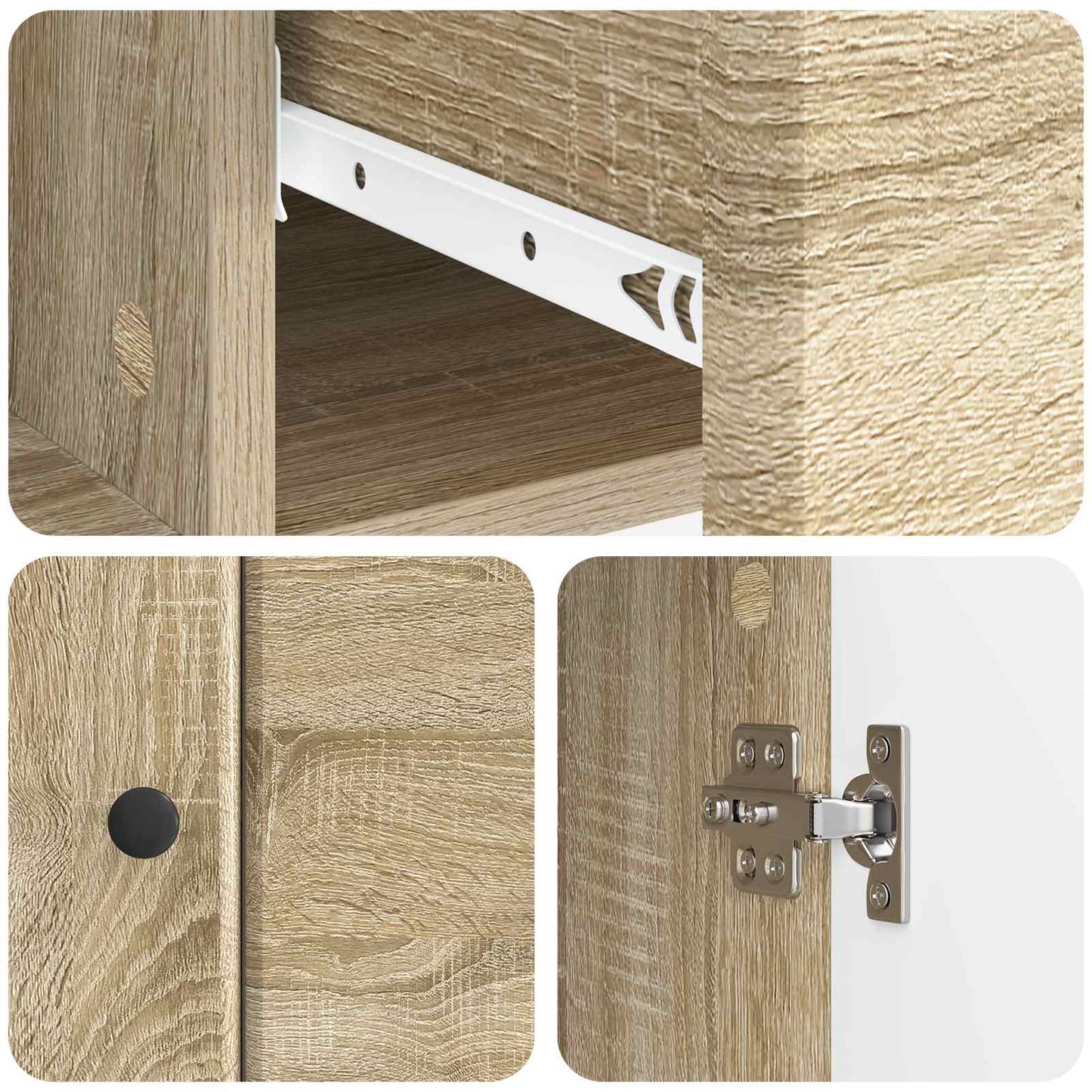 Serviesskap Sonoma eik 66 x 34,5 x 90 cm Konstruert tre