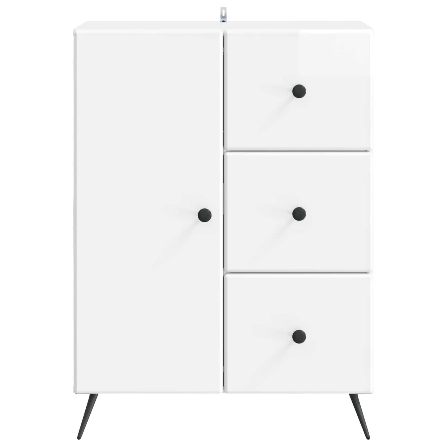 Serviesskap Høgglans hvit 66 x 34,5 x 90 cm Konstruert tre