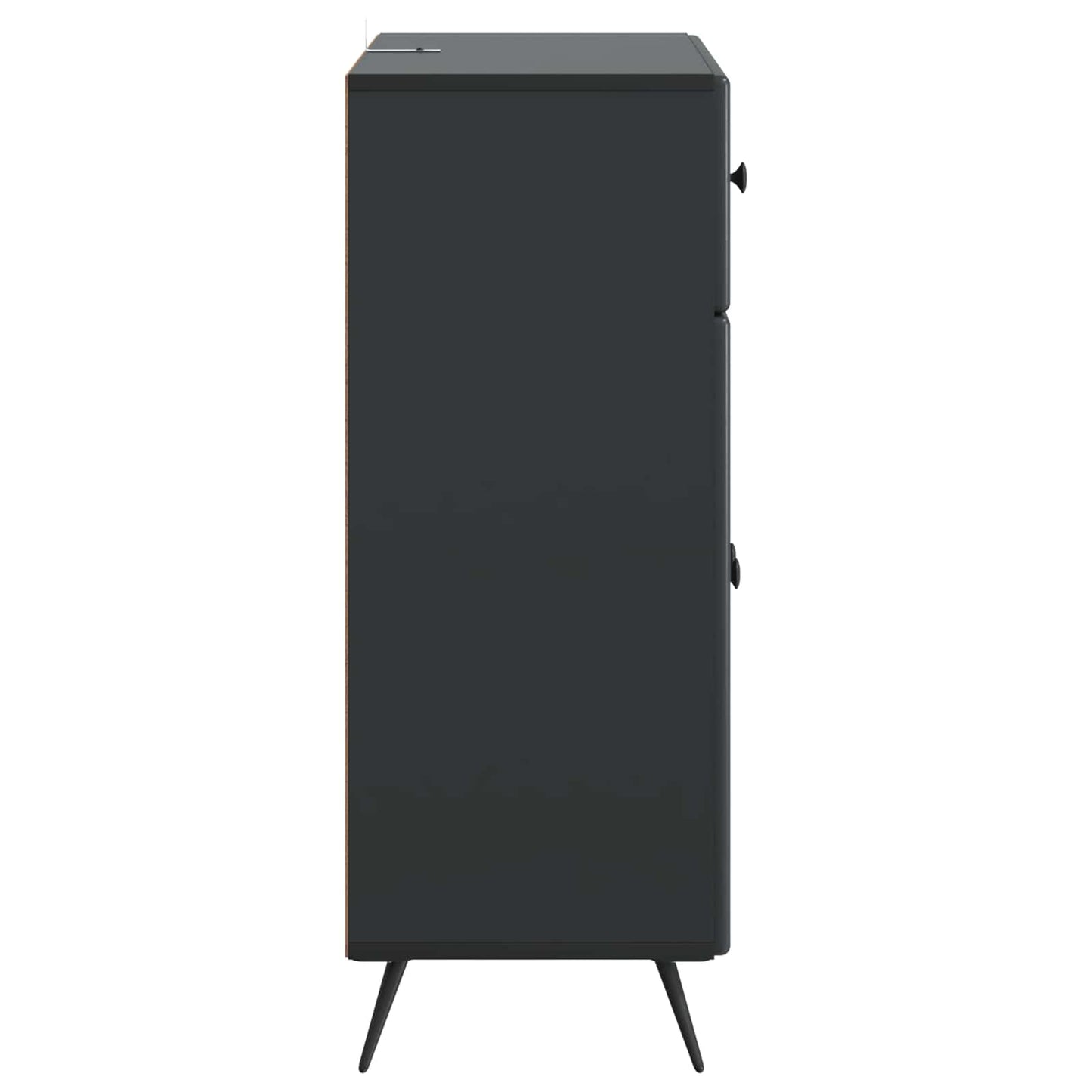 Serviesskap med skuff Svart 66 x 34,5 x 90 cm Konstruert tre