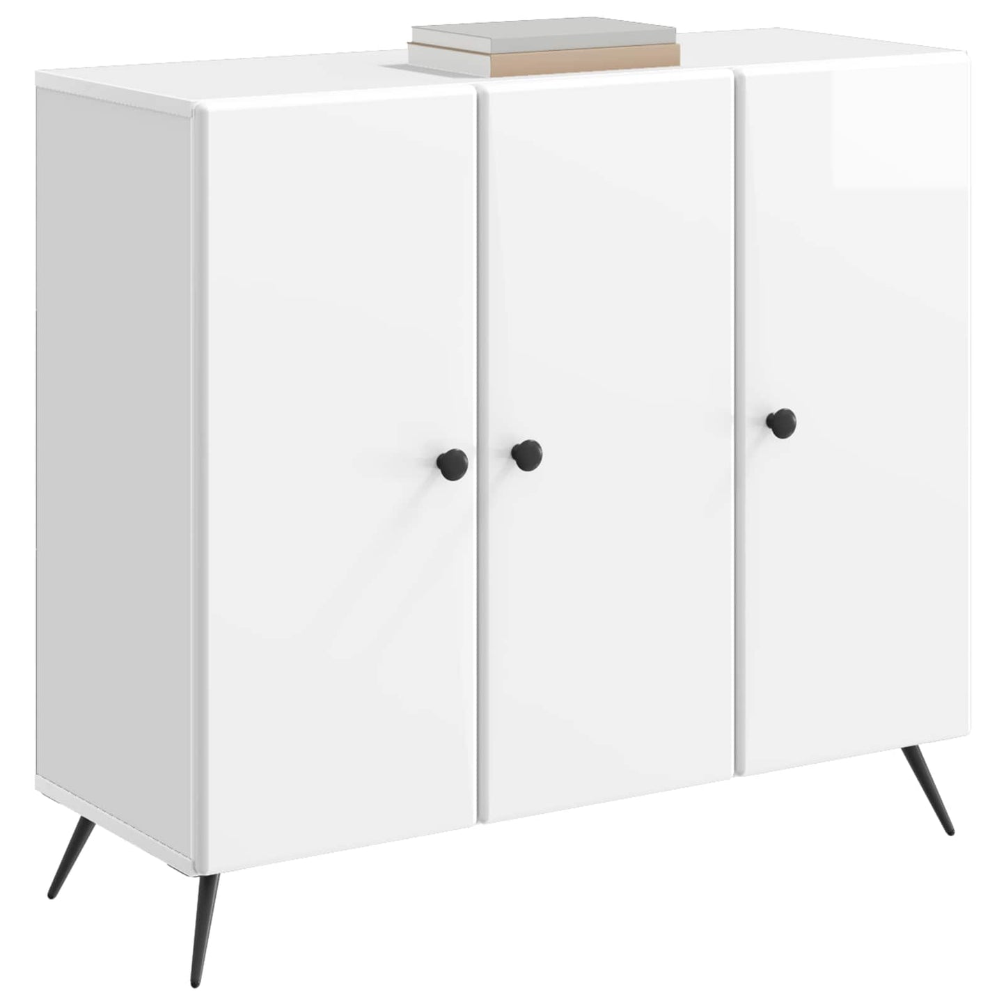 Serviesskap Høgglans hvit 89 x 34,5 x 80 cm Konstruert tre