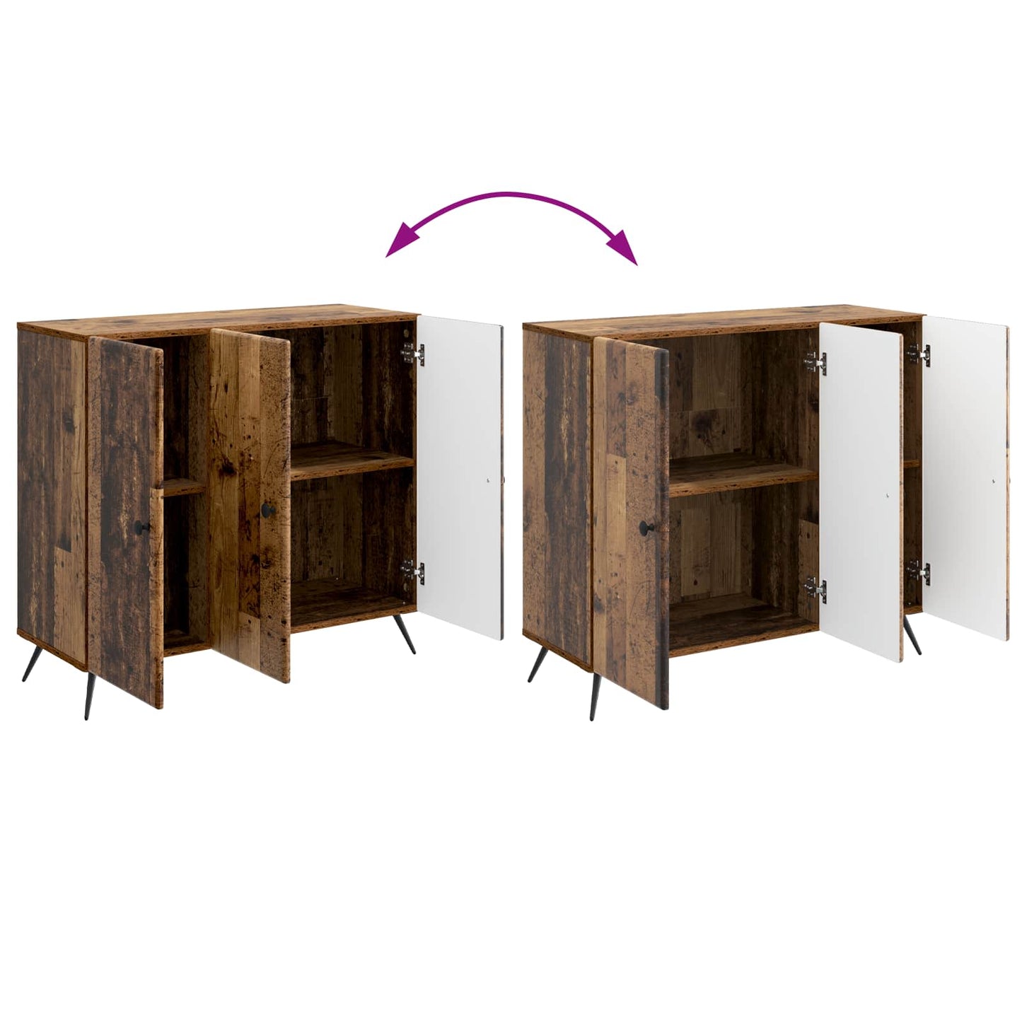 Serviesskap Gammelt tre 89 x 34,5 x 80 cm Konstruert tre