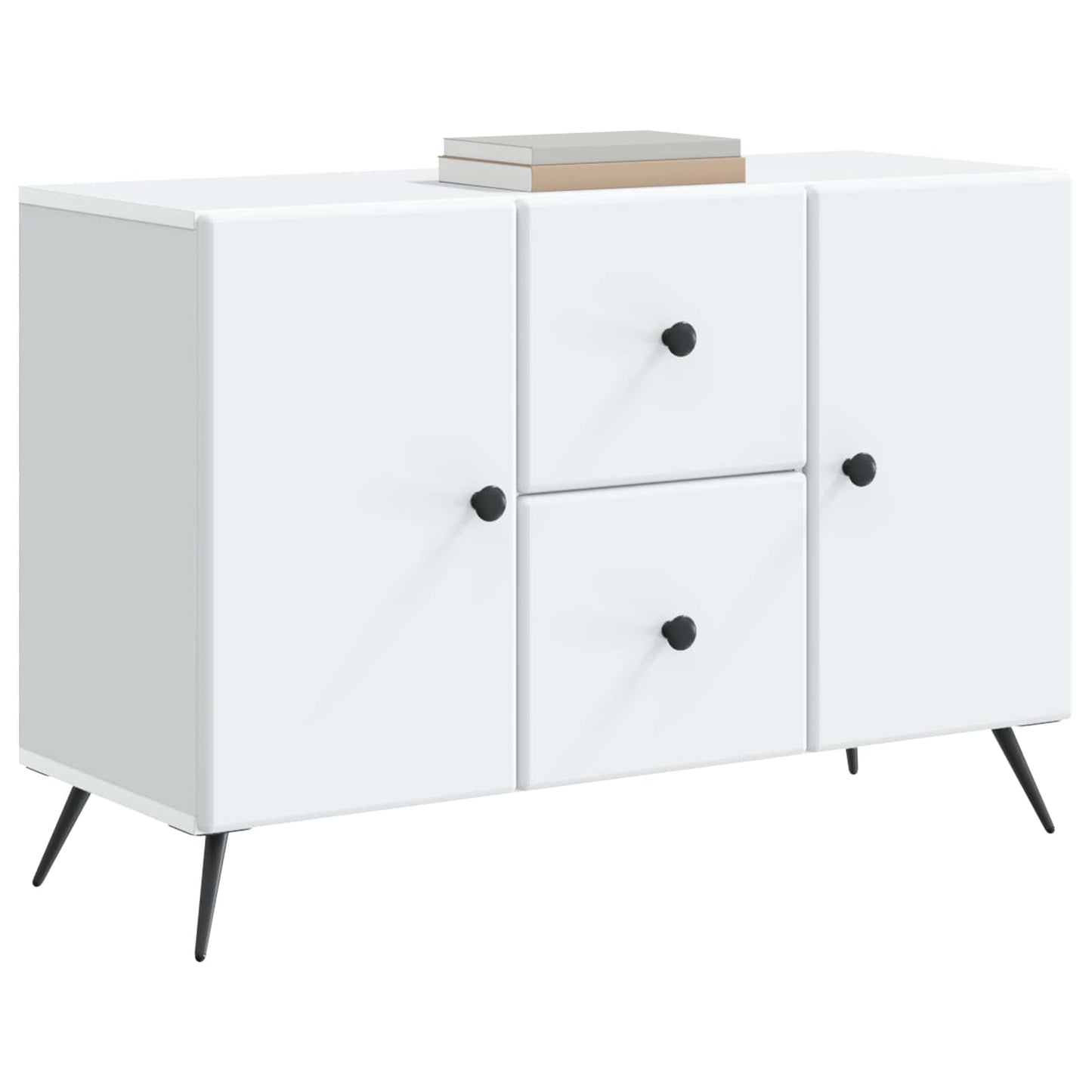 Serviesskap med skuff Hvit 89 x 34,5 x 60 cm Konstruert tre