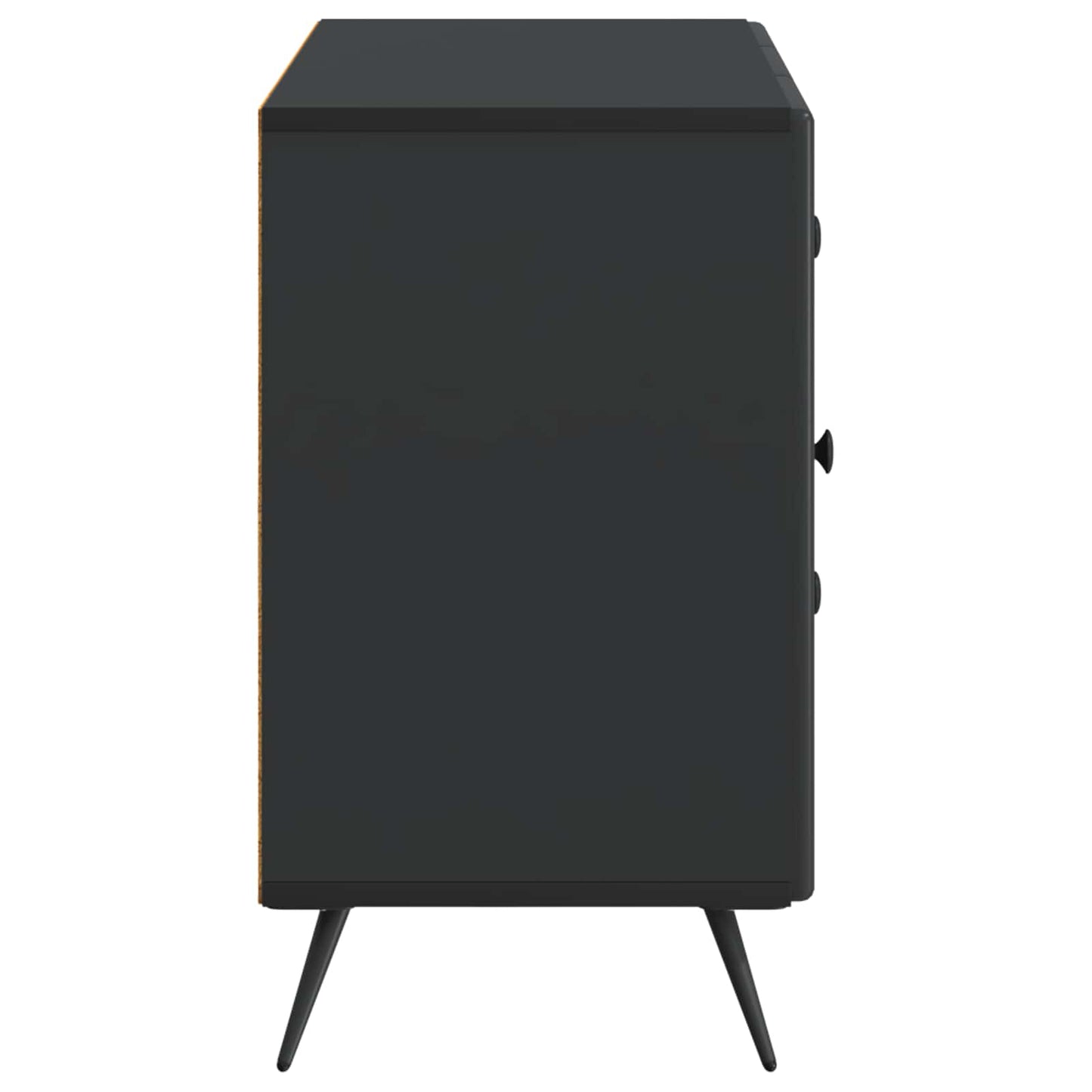 Serviesskap med skuff Svart 89 x 34,5 x 60 cm Konstruert tre