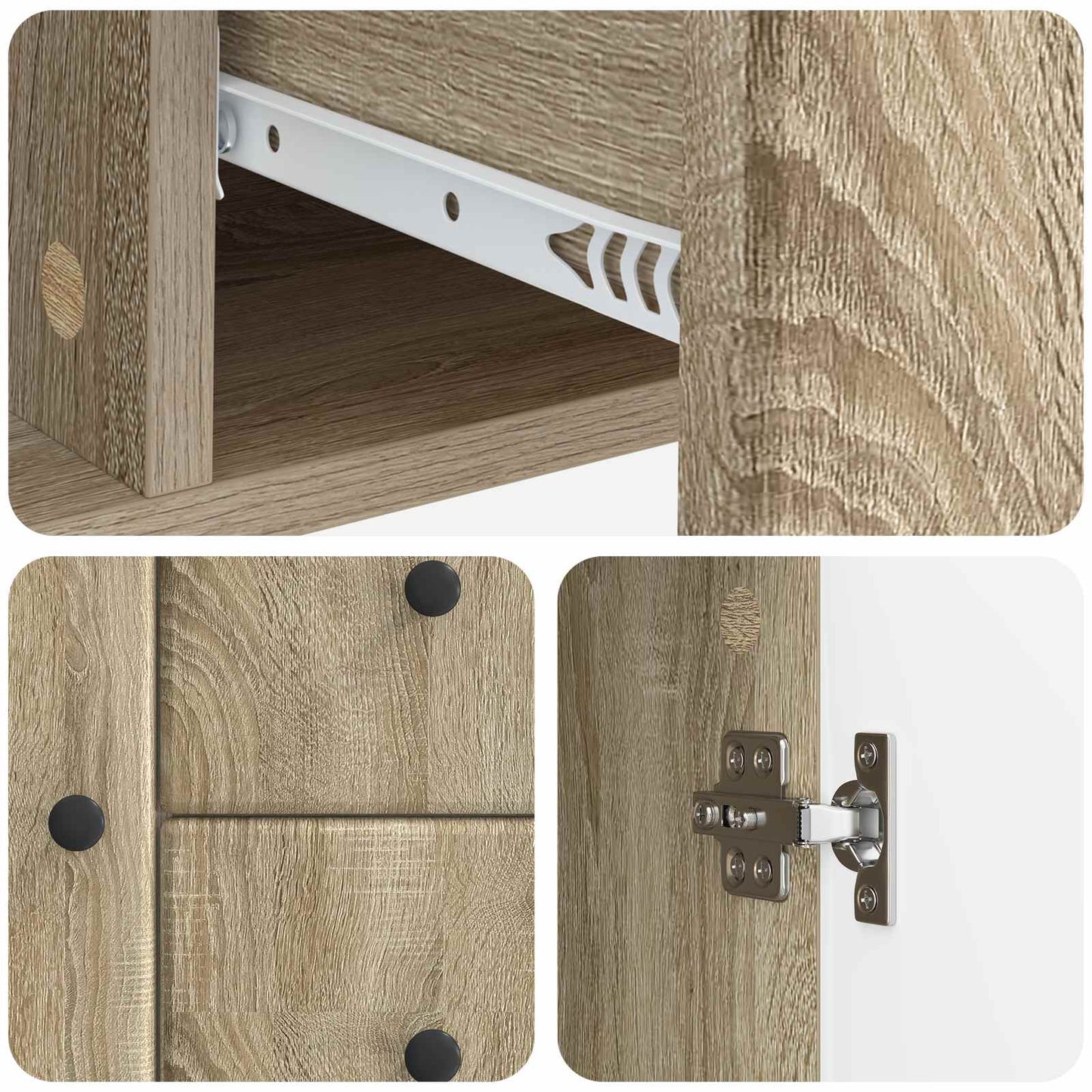 Serviesskap Sonoma eik 89 x 34,5 x 60 cm Konstruert tre