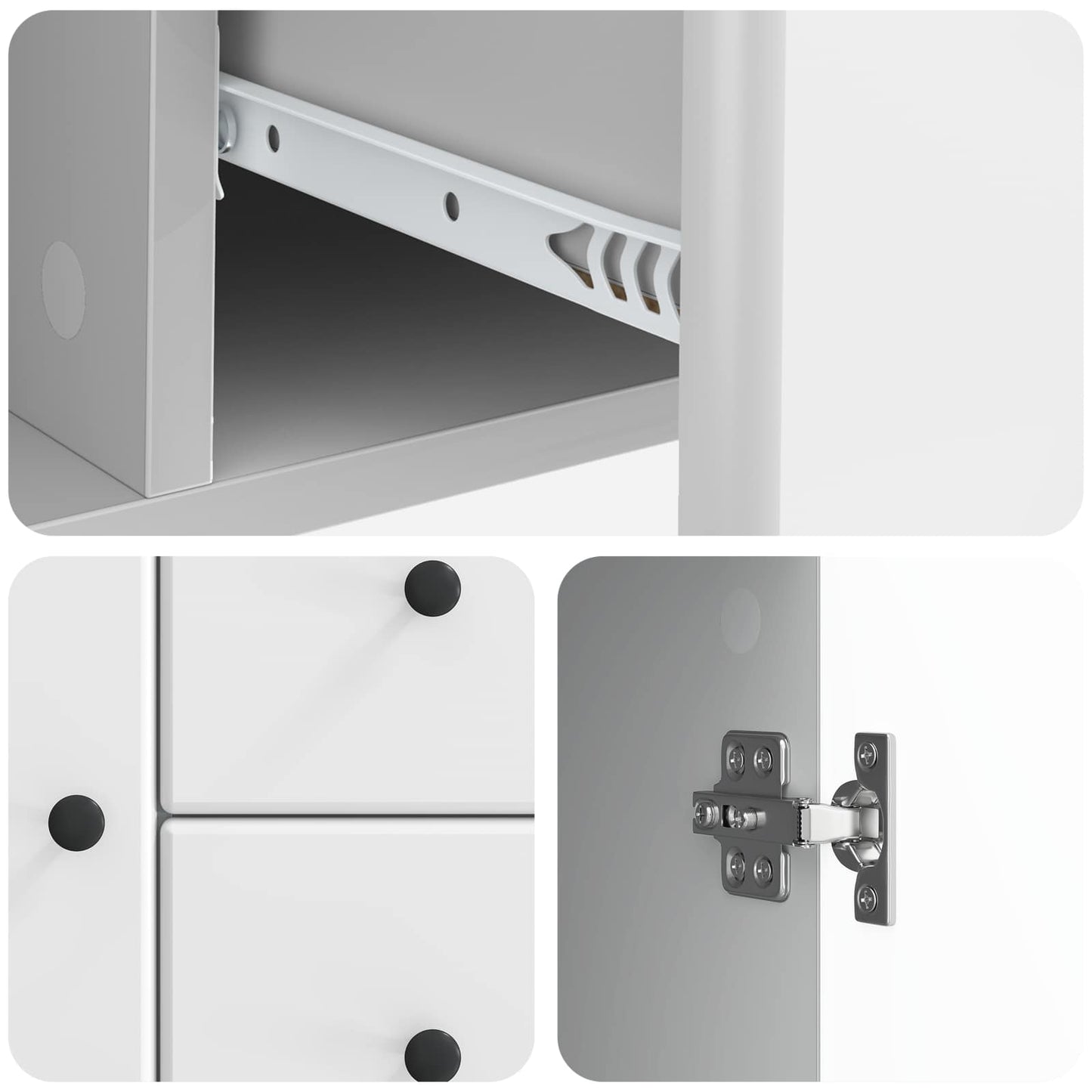 Serviesskap Høgglans hvit 89 x 34,5 x 60 cm Konstruert tre