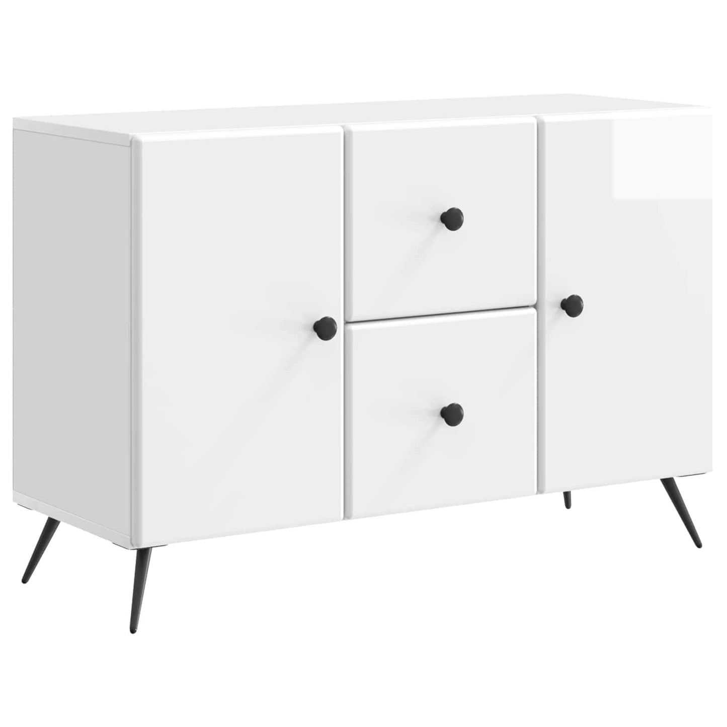 Serviesskap Høgglans hvit 89 x 34,5 x 60 cm Konstruert tre
