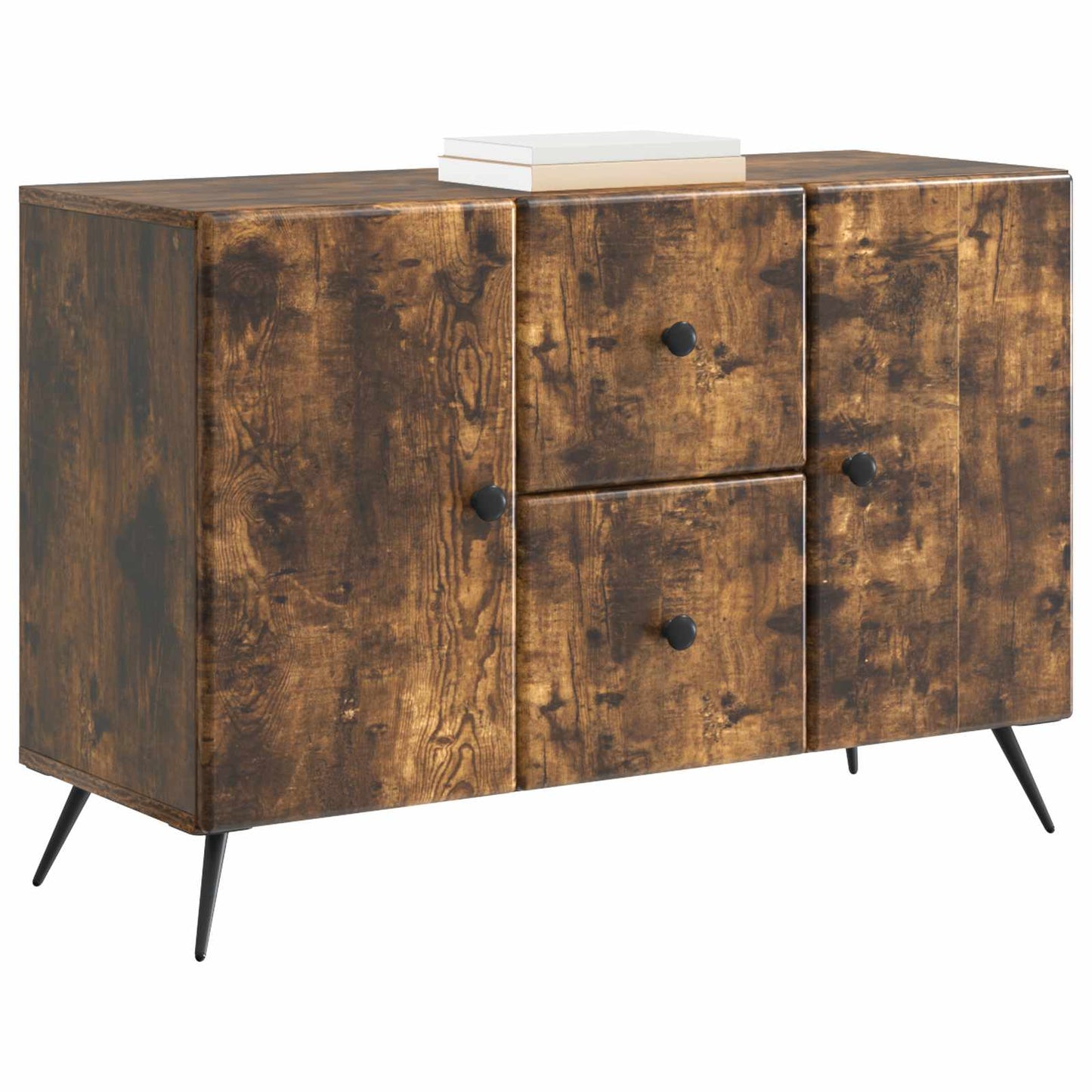 Serviesskap med skuff Røkt Eik 89 x 34,5 x 60 cm Konstruert tre