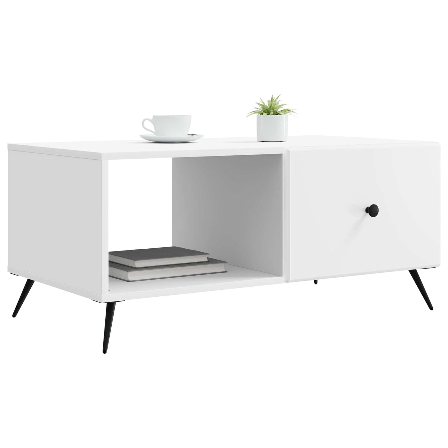 Kaffebord Hvit 90 x 50 x 40 cm Konstruert tre
