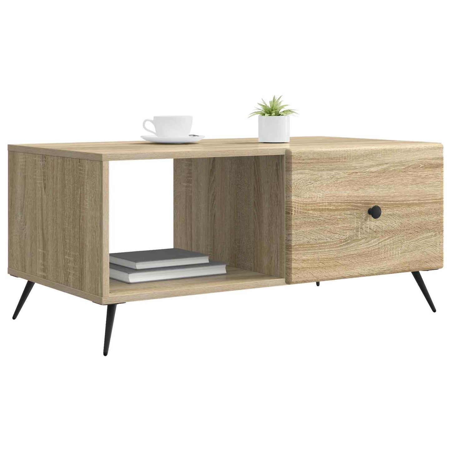 Kaffebord Sonoma eik 90 x 50 x 40 cm Konstruert tre