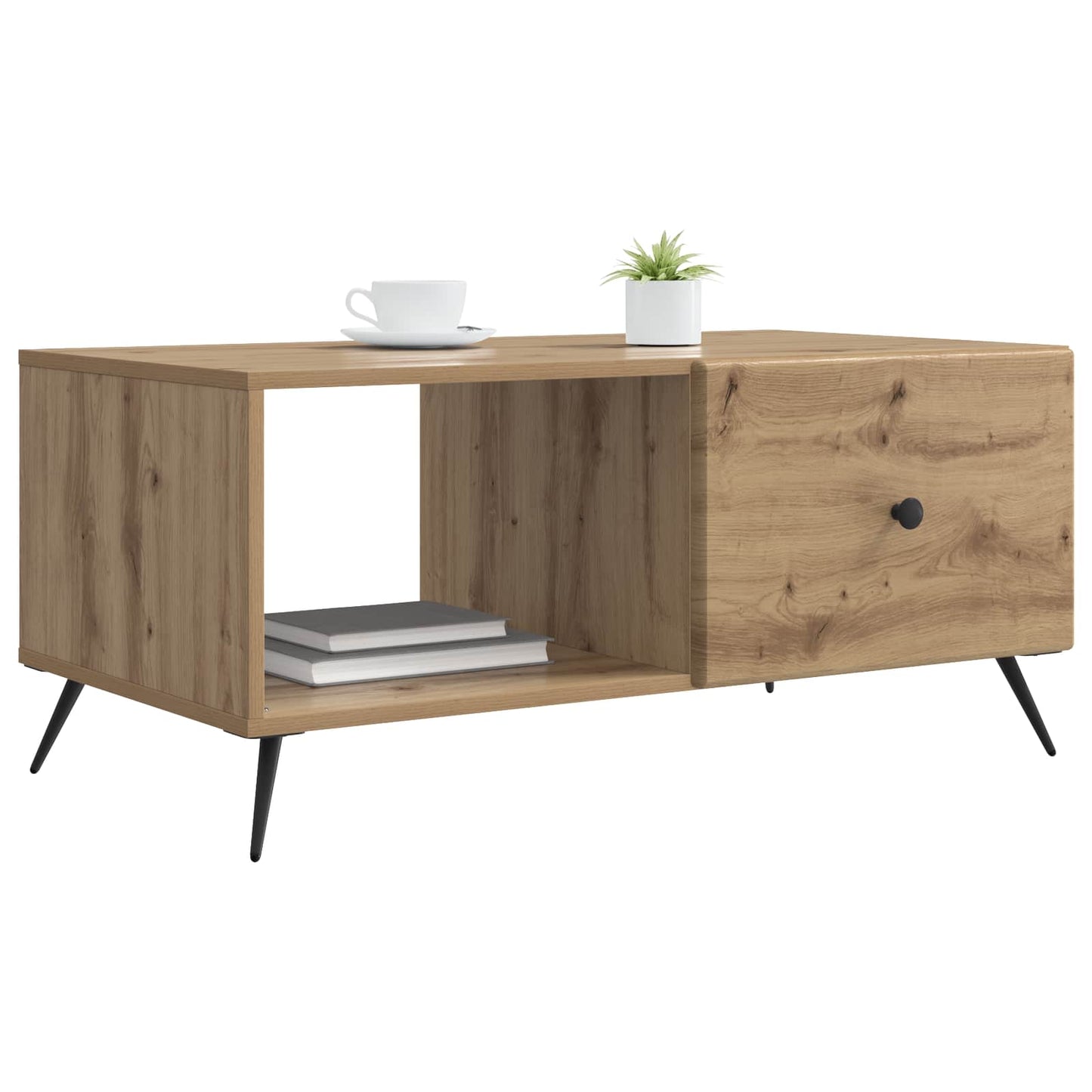 Kaffebord Artisan eik 90 x 50 x 40 cm Konstruert tre
