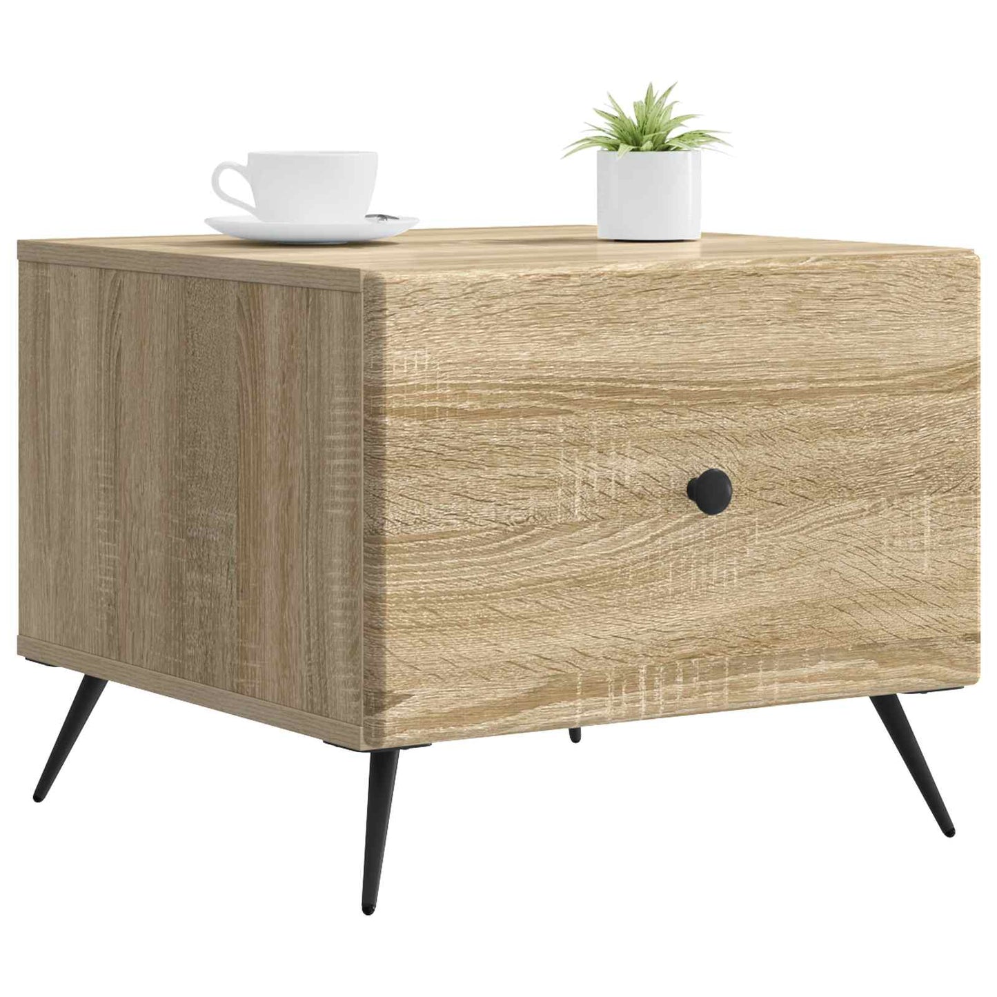 Kaffebord med skuff Sonoma eik 49 x 50 x 40 cm Konstruert tre