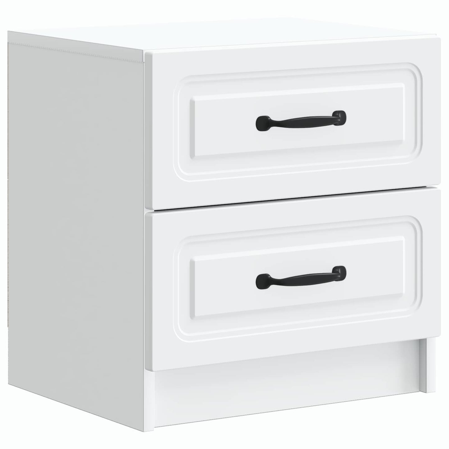 Nattbordskap 2 pcs Hvit 43 x 34,5 x 44,5 cm Konstruert tre