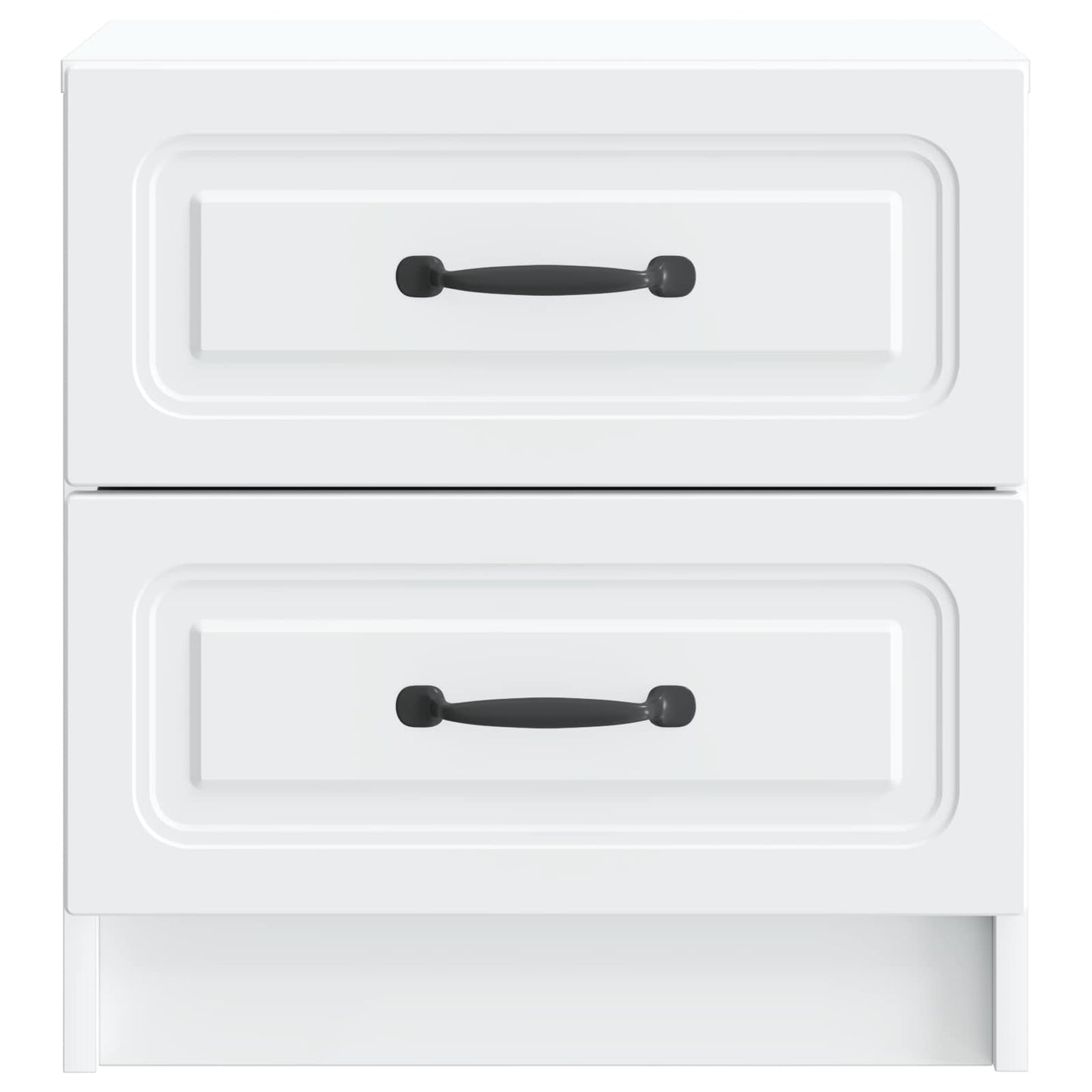 Nattbordskap 2 pcs Hvit 43 x 34,5 x 44,5 cm Konstruert tre