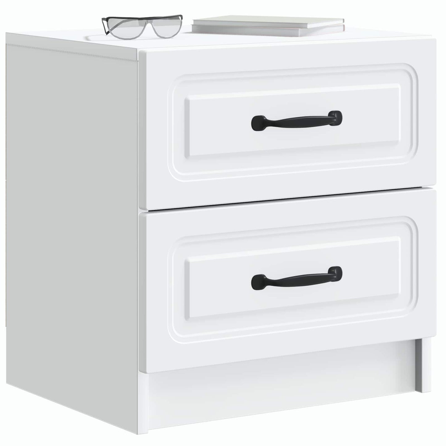 Nattbordskap 2 pcs Hvit 43 x 34,5 x 44,5 cm Konstruert tre
