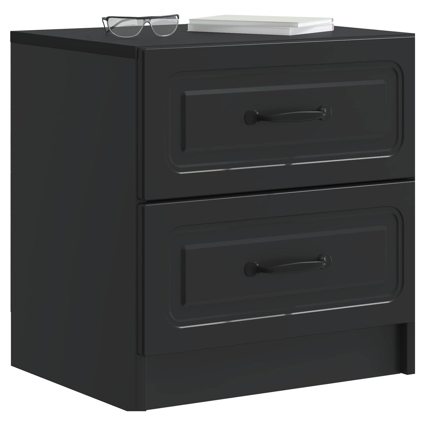 Nattbordskap 2 pcs Svart 43 x 34,5 x 44,5 cm Konstruert tre