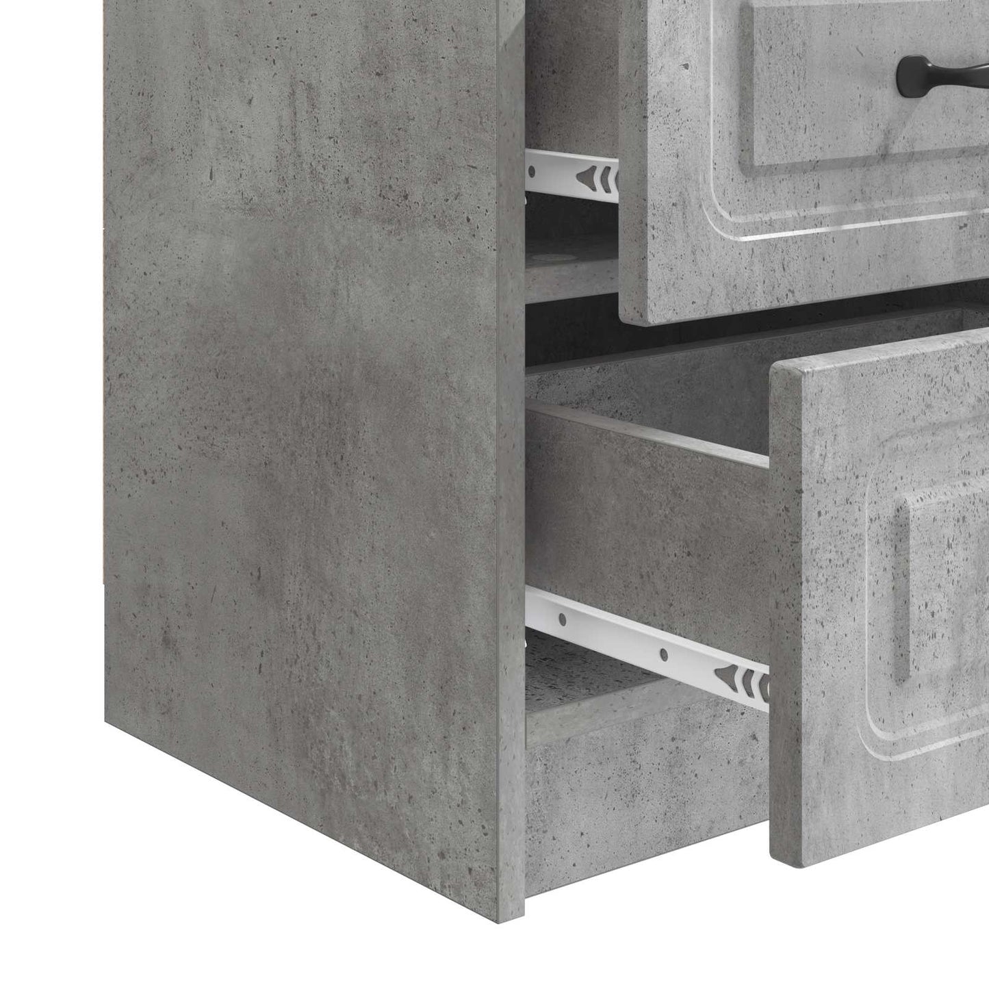 Nattbordskap 2 pcs Betonggrå 43 x 34,5 x 44,5 cm Konstruert tre