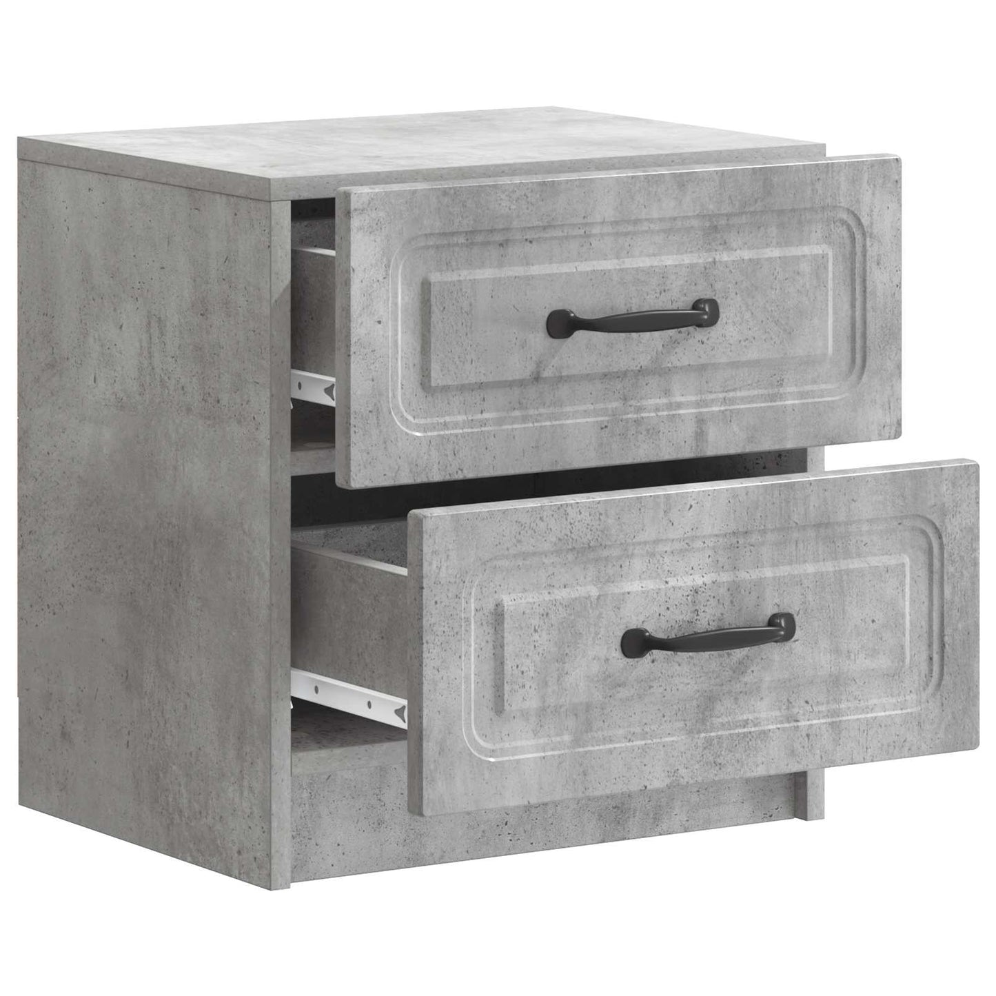 Nattbordskap 2 pcs Betonggrå 43 x 34,5 x 44,5 cm Konstruert tre