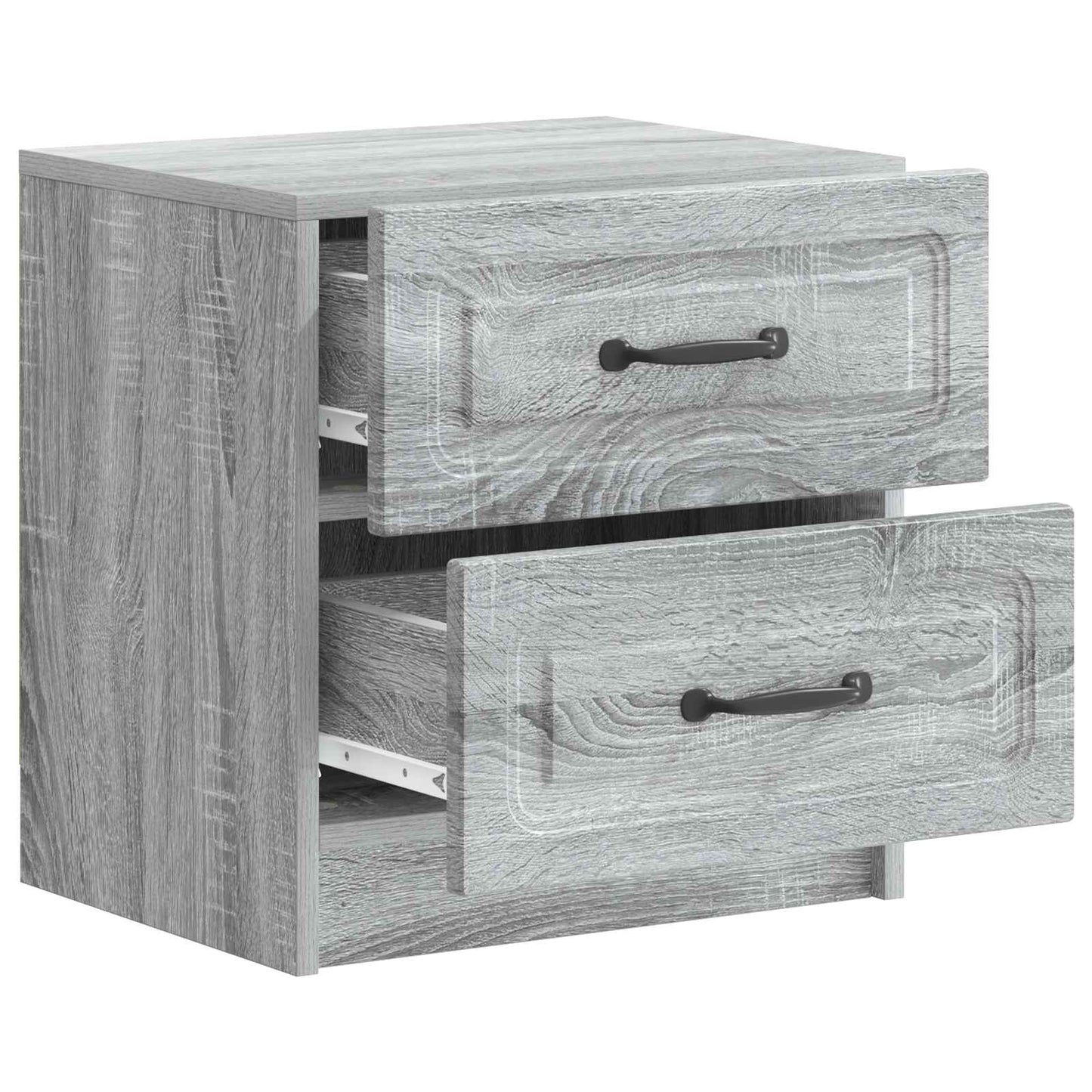 Nattbordskap med skuff 2 pcs Grå sonoma 43 x 34,5 x 44,5 cm