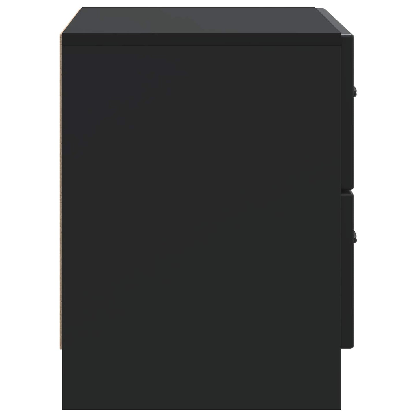 Nattbordskap med skuff Svart 62 x 34,5 x 44,5 cm Konstruert tre