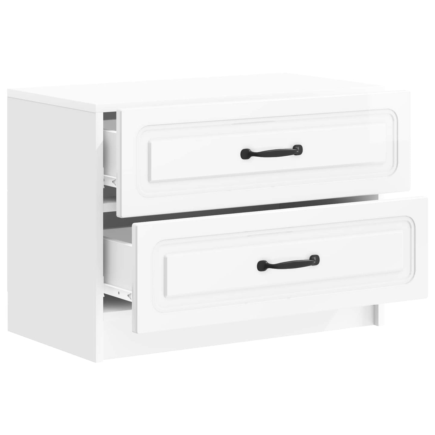 Nattbordskap Høgglans hvit 62 x 34,5 x 44,5 cm Konstruert tre