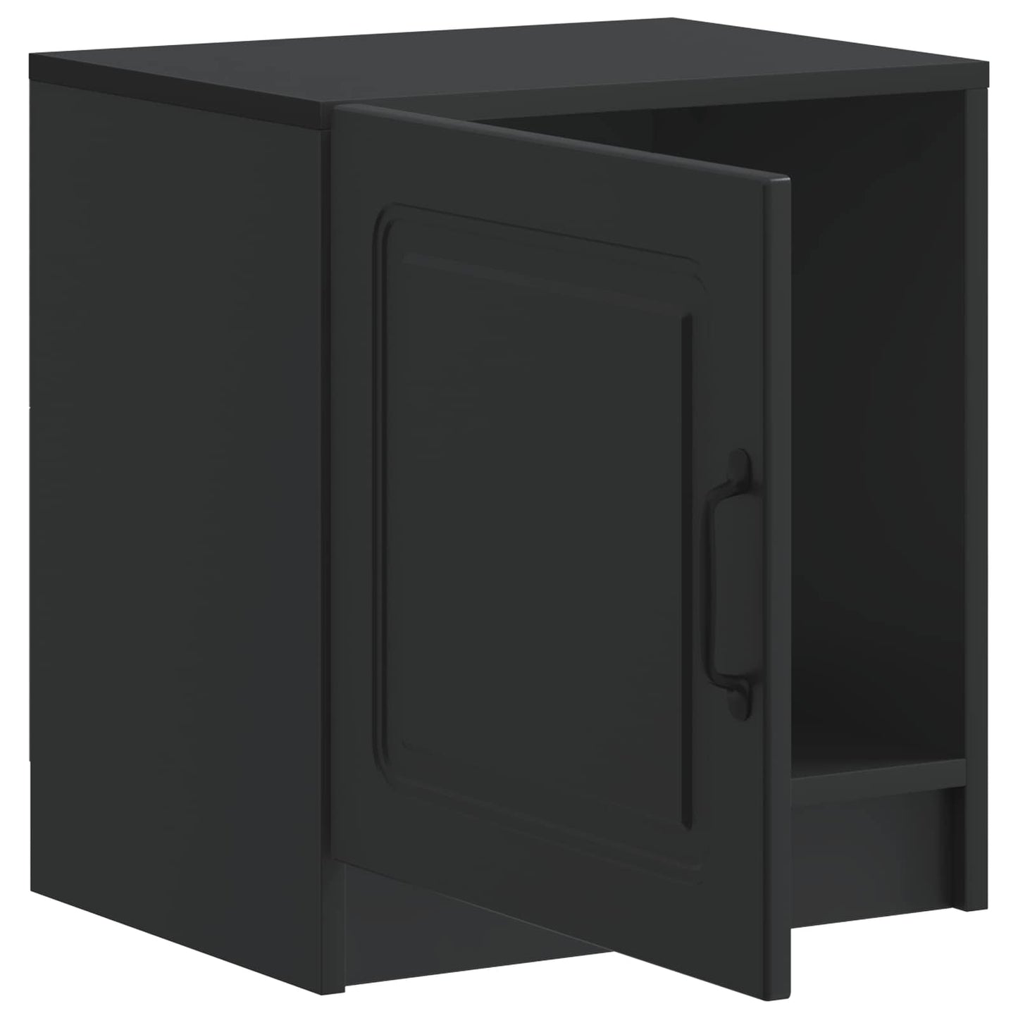 Nattbordskap Svart 43 x 34,5 x 47 cm Konstruert tre